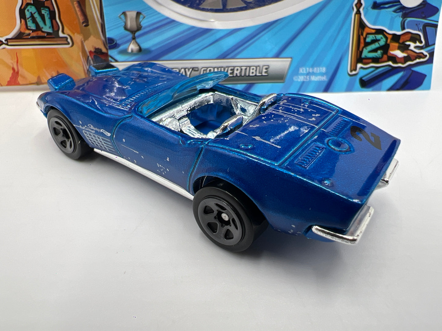 2025 Hot Wheels Mystery Models Series 2 #2 CHASE 72 Corvette Stingray Convertible Blue