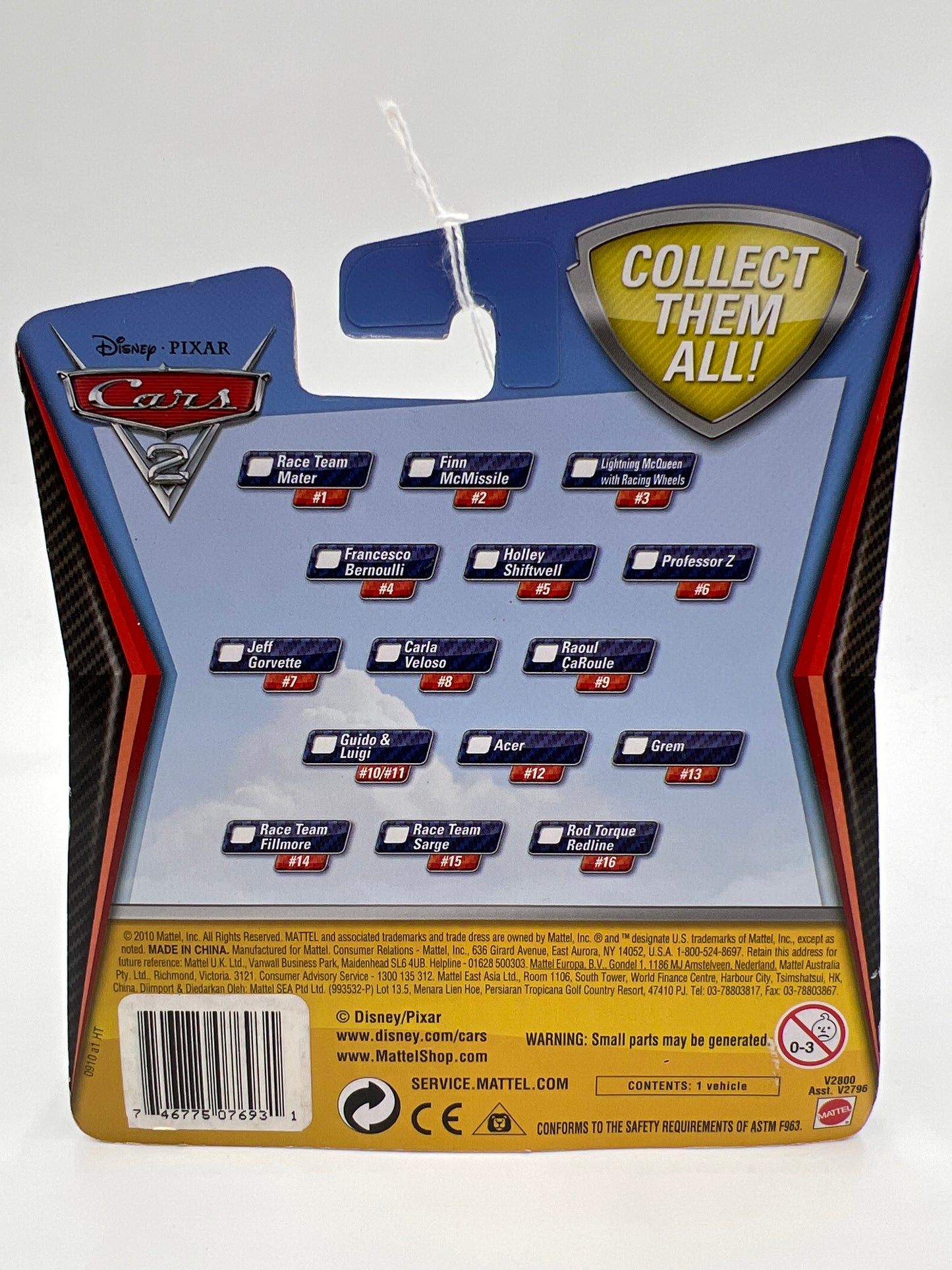 Disney Pixar Cars 2 #4 Francesco Bernoulli 139A