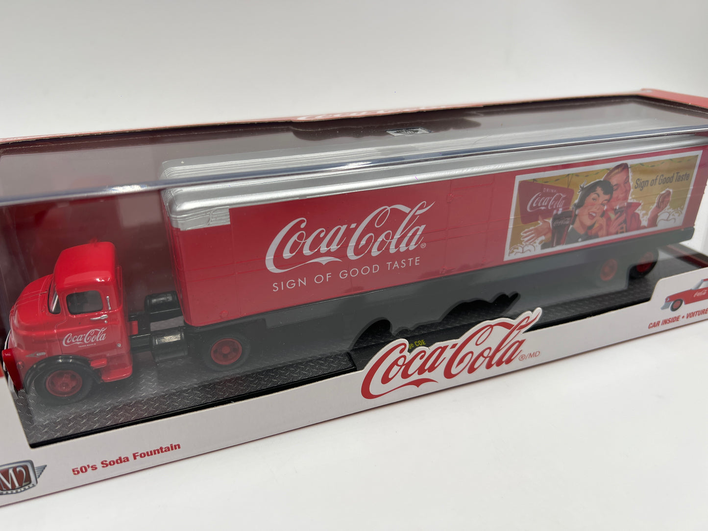 M2 Machines Auto Haulers Coca Cola 1957 Dodge COE & 1957 Chrysler 300C 50S01