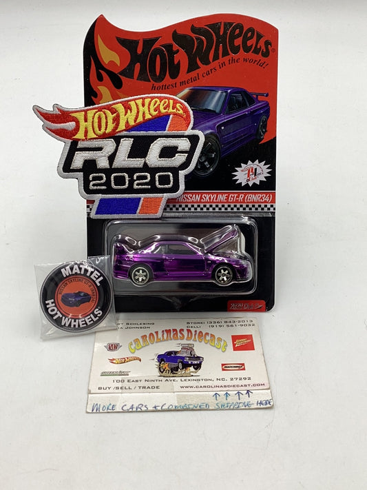 2020 Hot Wheels RLC Nissan Skyline BNR34 Club Car With Patch and Pin