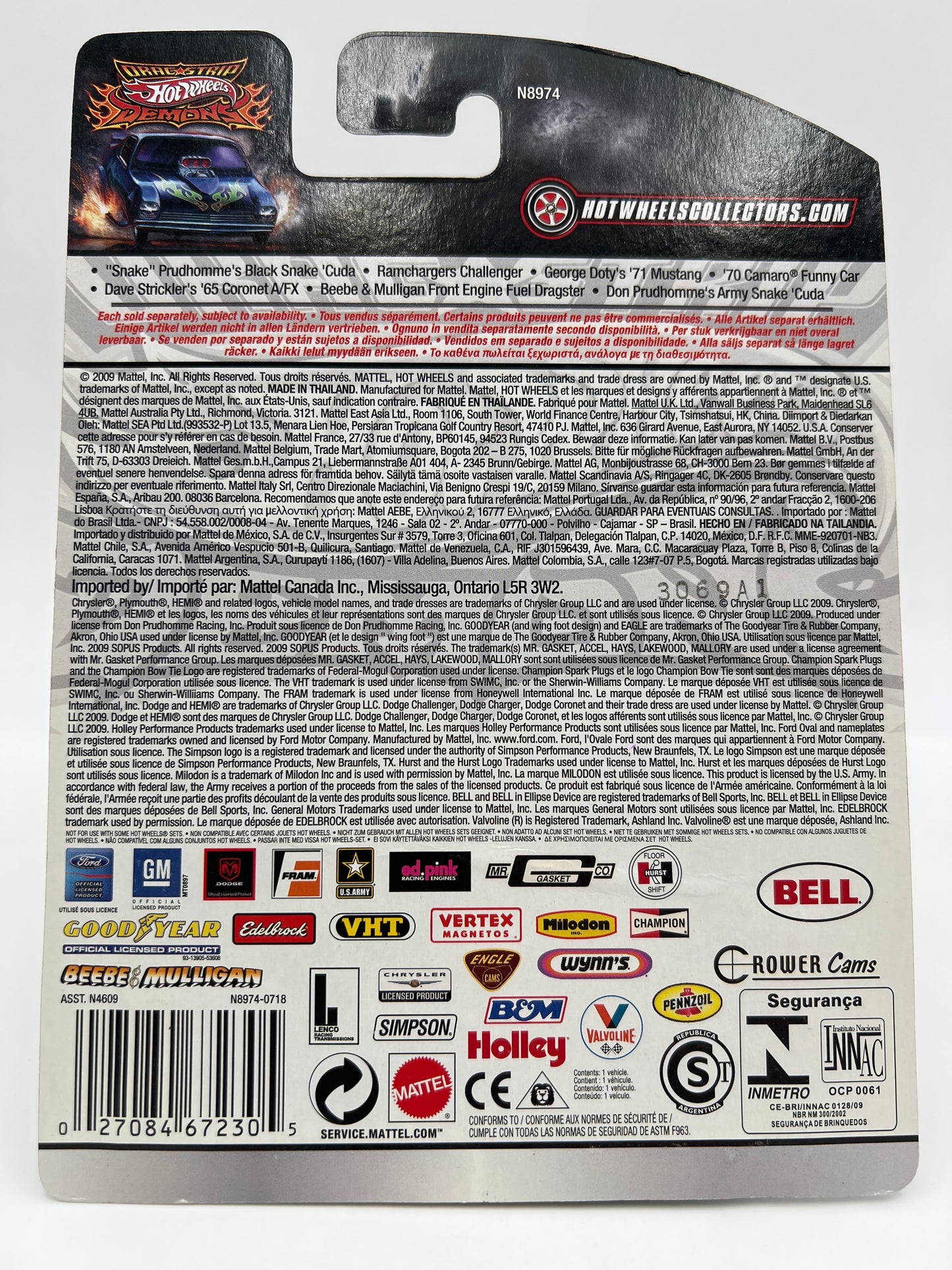Hot Wheels Drag Strip Demons #10 Dave Stricklers 65 Coronet A/FX W/Protector 2
