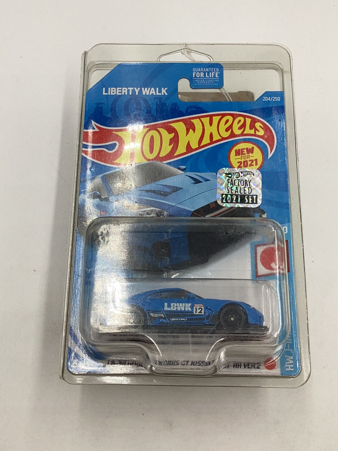 2021 hot wheels #204 LB Silhouette Works GT Nissan 35GT-RR Ver 2 factory sealed with protector