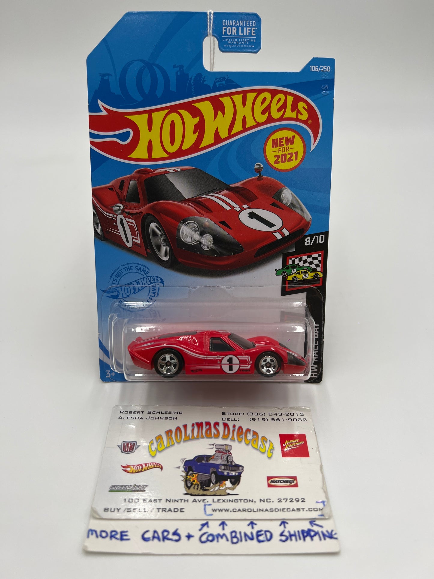 2021 Hot Wheels Race Day #106 67 Ford GT40 MK.IV Red 20C