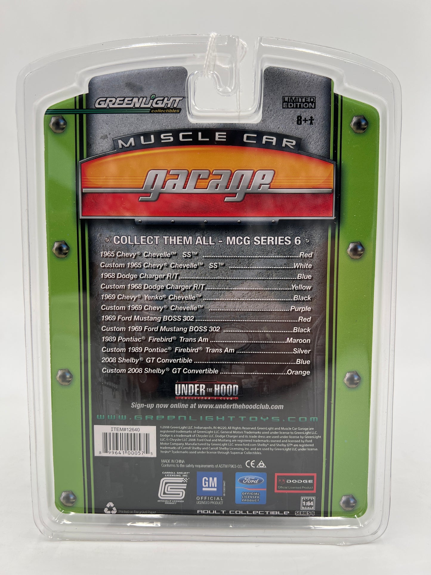 Greenlight Muscle Car Garage Series 6 1969 Chevy Yenko Chevelle Black 176E