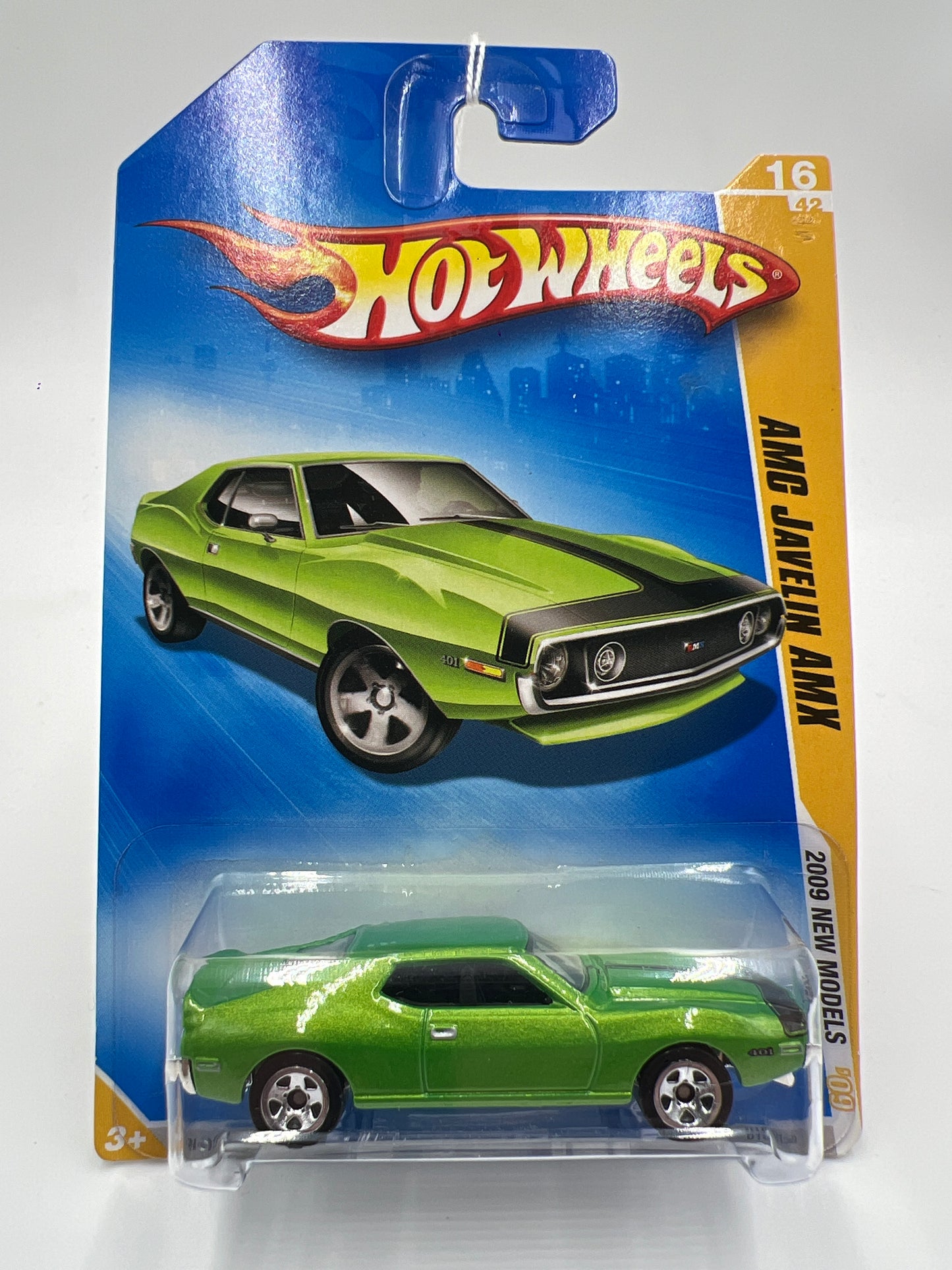 2009 Hot Wheels New Models #16 AMC Javelin AMX Green 46A