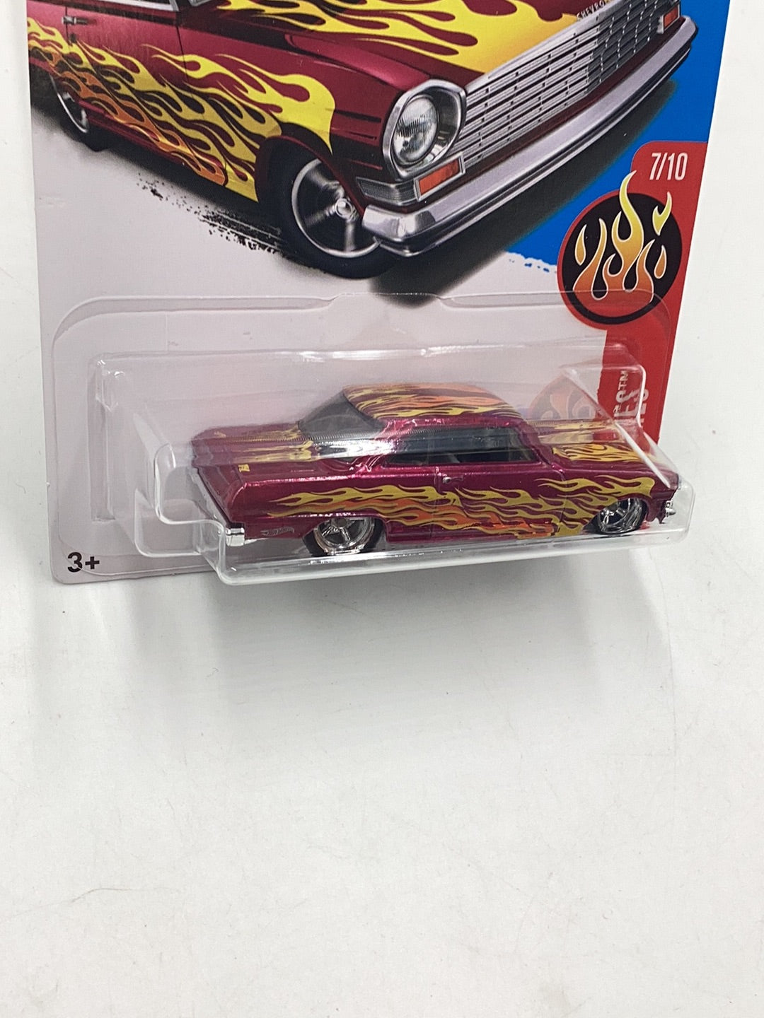 2017 hot wheels super treasure hunt 63 Chevy II W/Protector