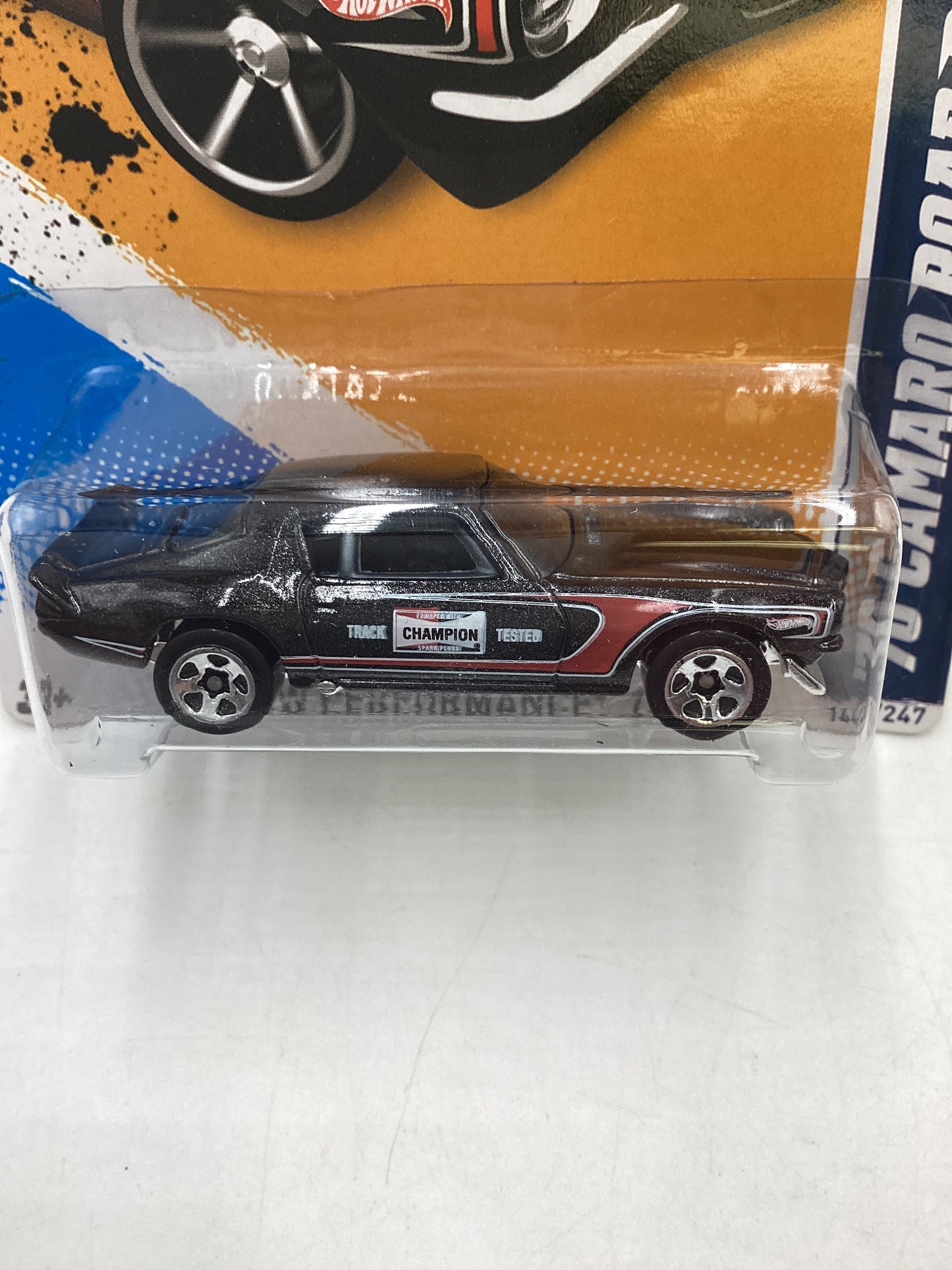 2012 Hot Wheels #144 Black 70 Camaro Road Race 6E