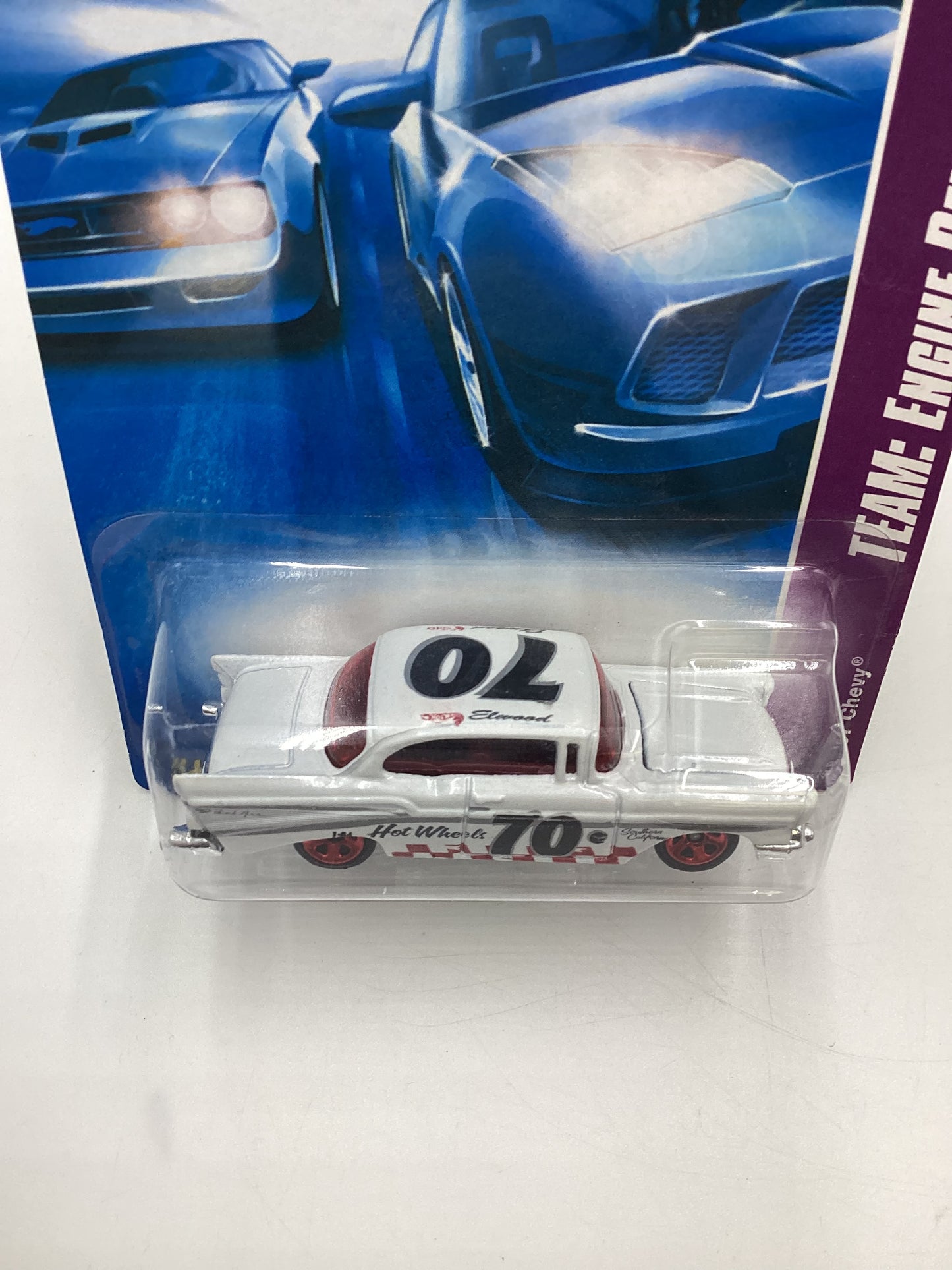 2008 Hot Wheels HW Team Engine Revealers #155 57 Chevy White 14E