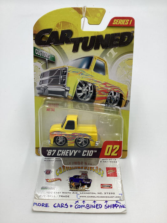 2024 Car Tuned Series 1 #02 87 Chevy C10 Yellow Walgreens Exclusive SR