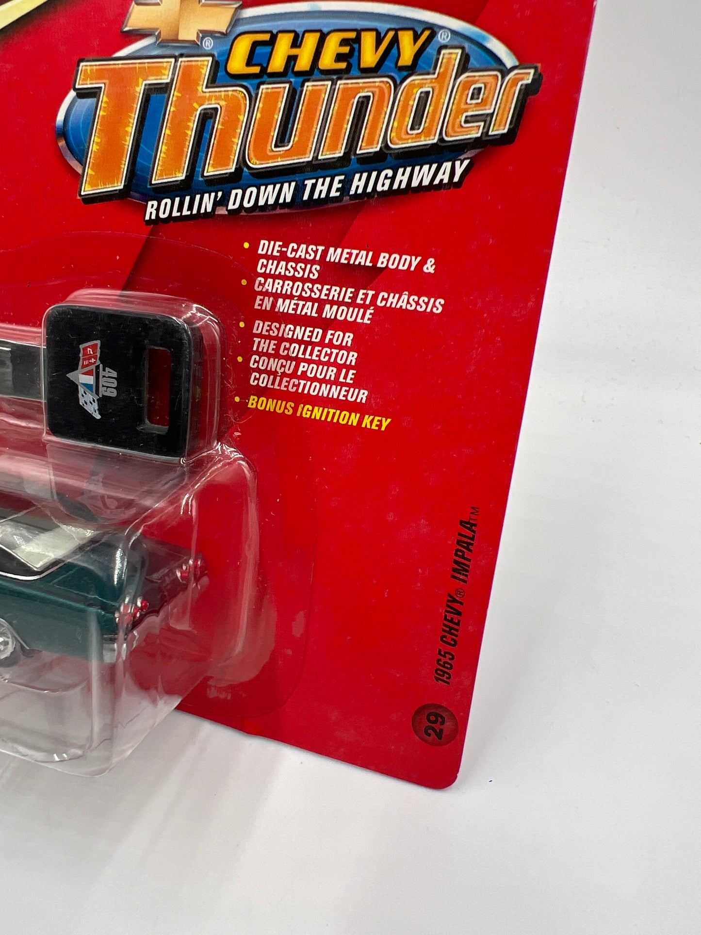 Johnny Lightning White Lightning Chase Chevy Thunder #29 1965 Chevy Impala Blue