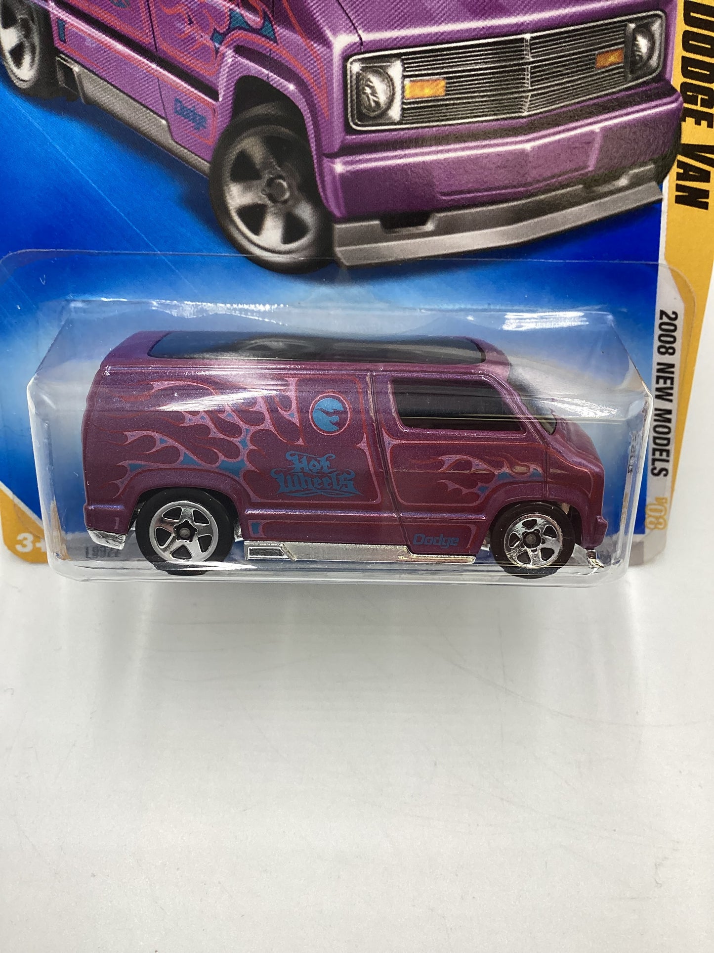 2008 Hot Wheels New Models #7 Custom 77 Dodge Van Purple 43F
