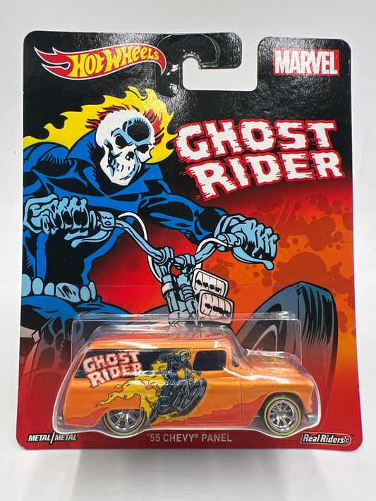Hot Wheels Premium Marvel Ghost Rider 55 Chevy Panel Orange 264A