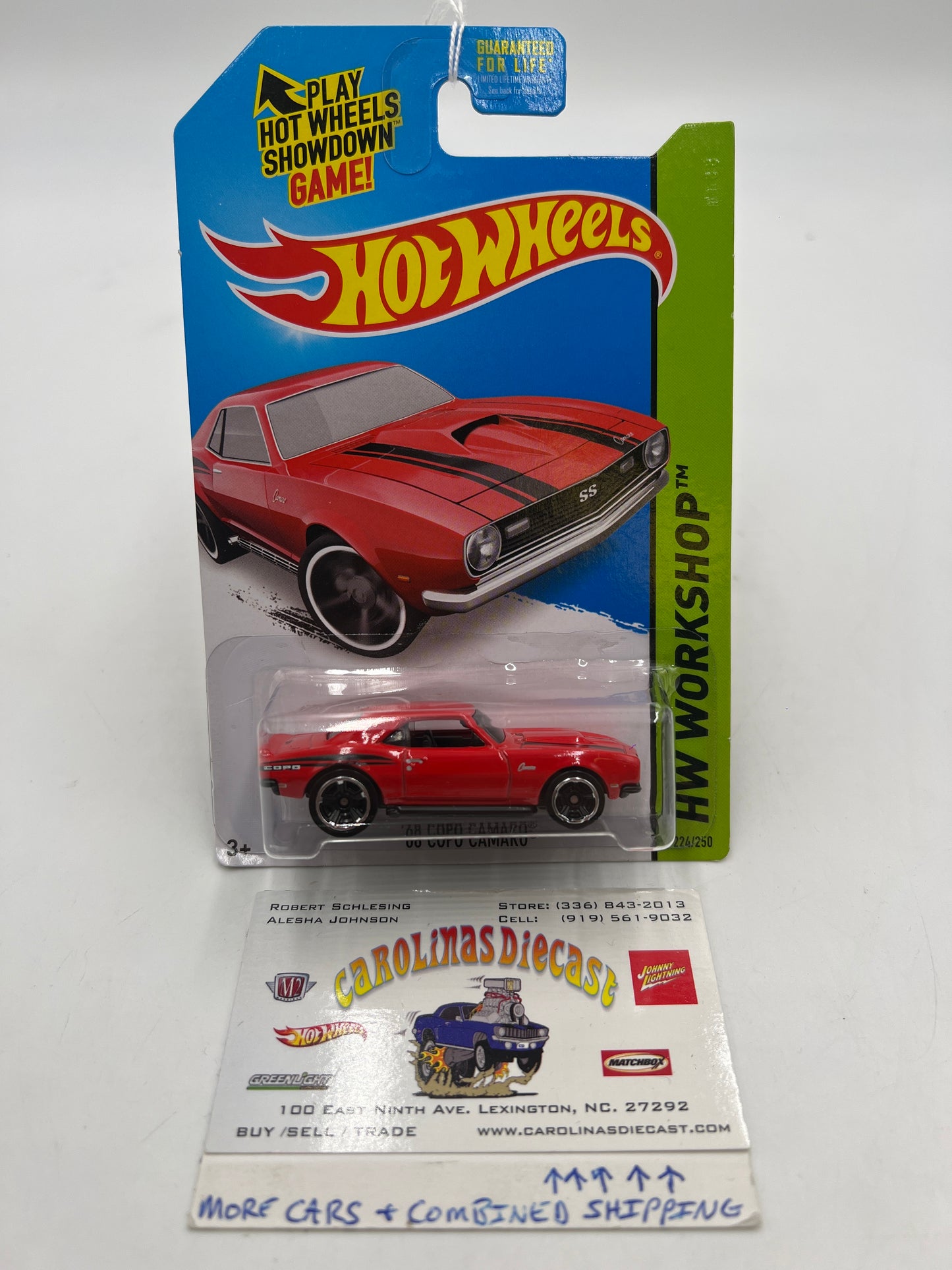 2014 Hot Wheels Workshop #224 68 Copo Camaro Red 16H