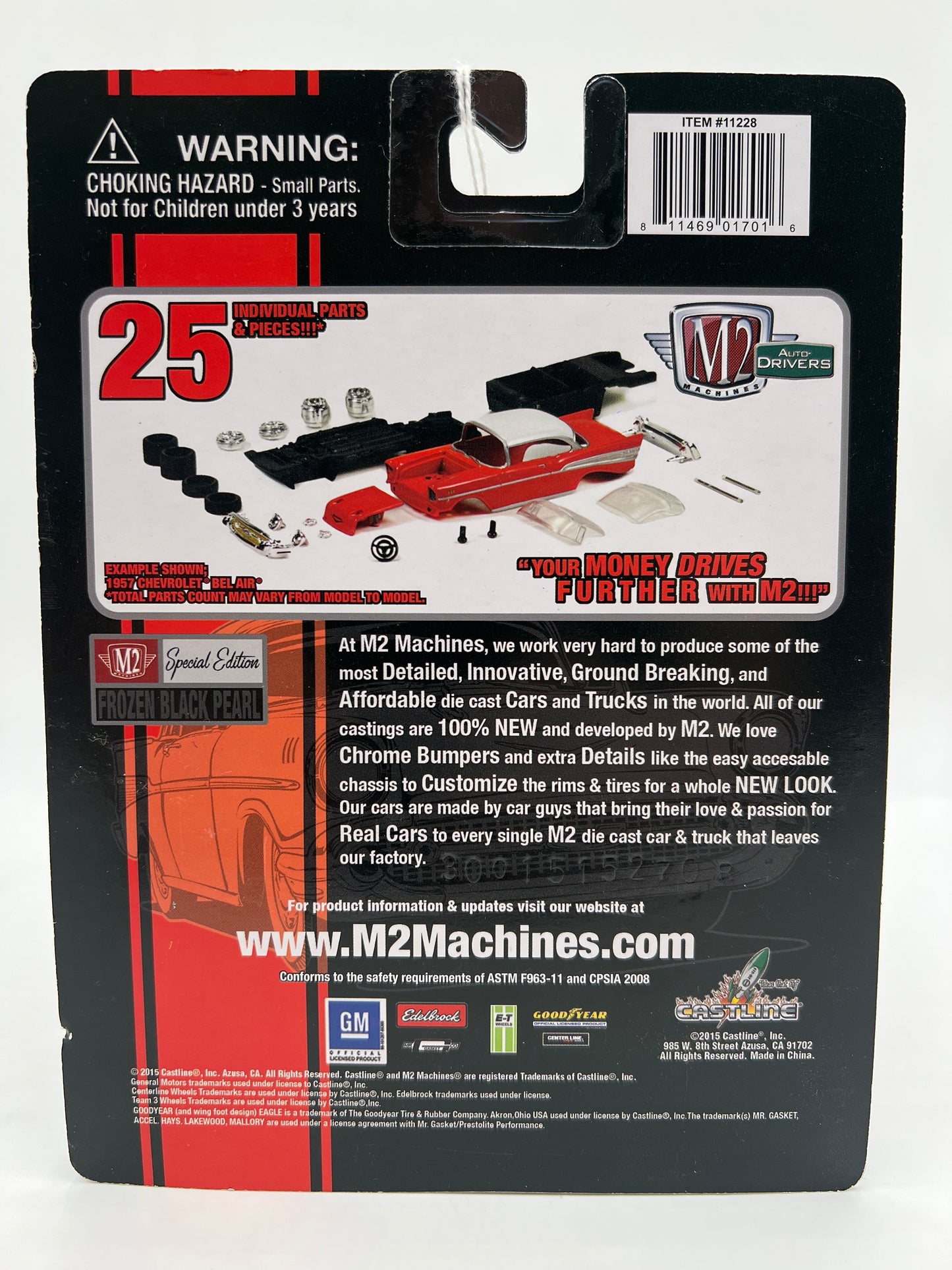 M2 Machines Auto-Drivers Special Edition Frozen Black Pearl 1957 Chevrolet Bel Air R35 191C