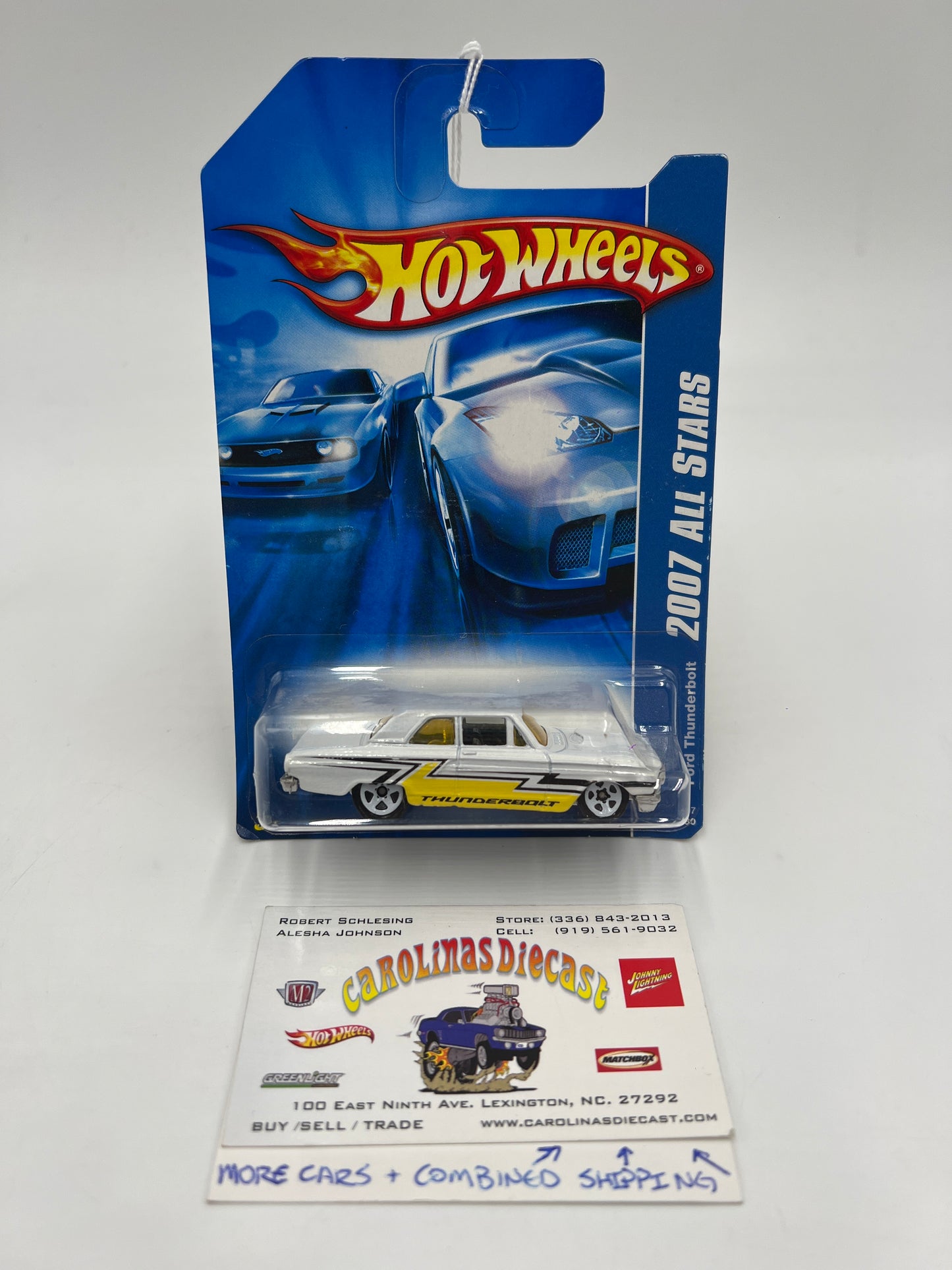 2007 Hot Wheels All Stars #143 Ford Thunderbolt White 27F