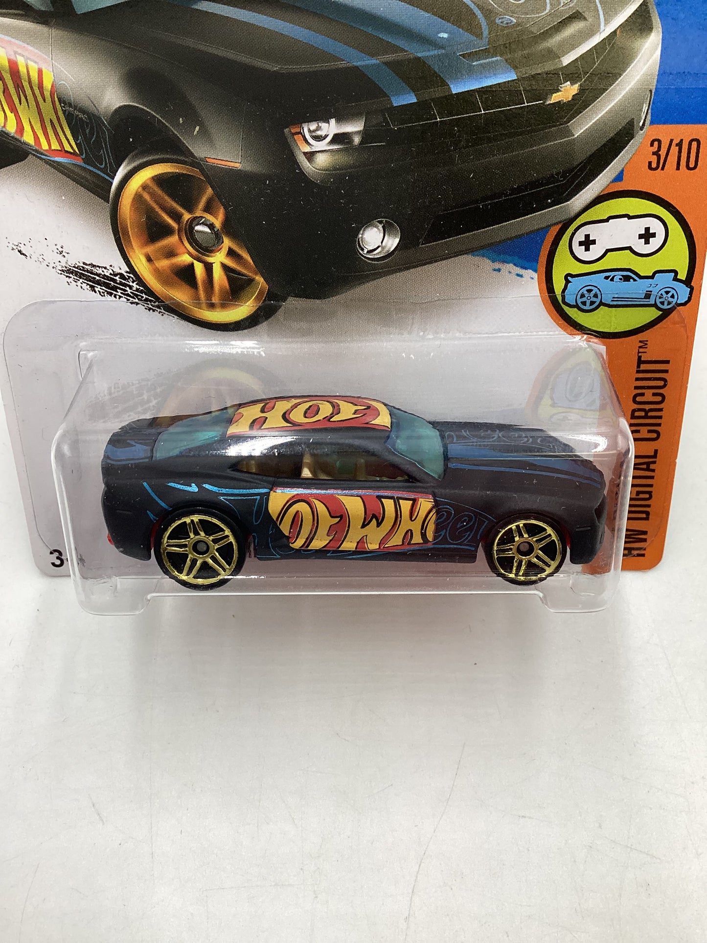 2016 Hot wheels #23 Black Chevy Camaro Concept 18H