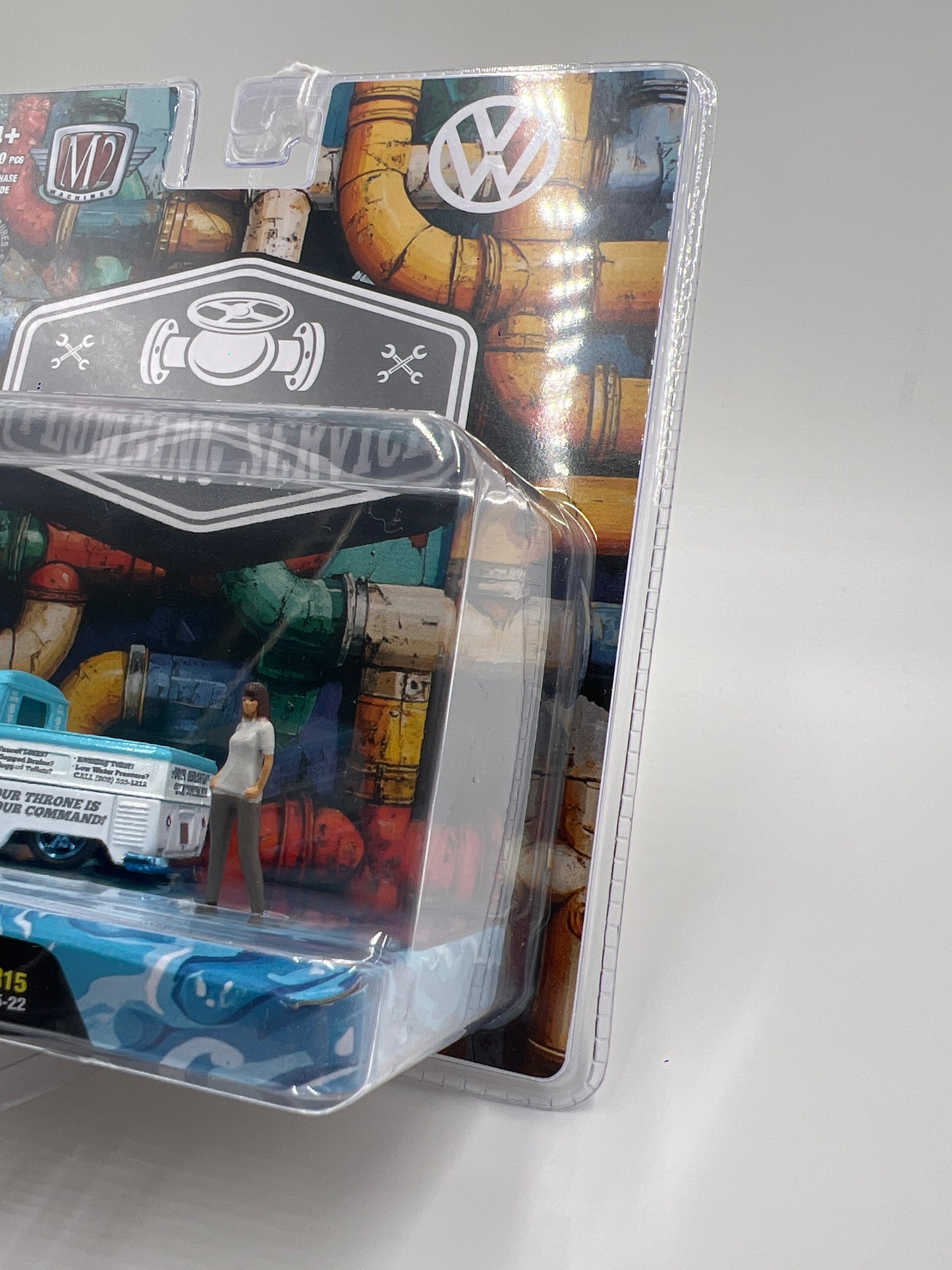 2025 M2 Machines Diorama CHASE Plumbing Service 1960 VW Single Cab Truck R15