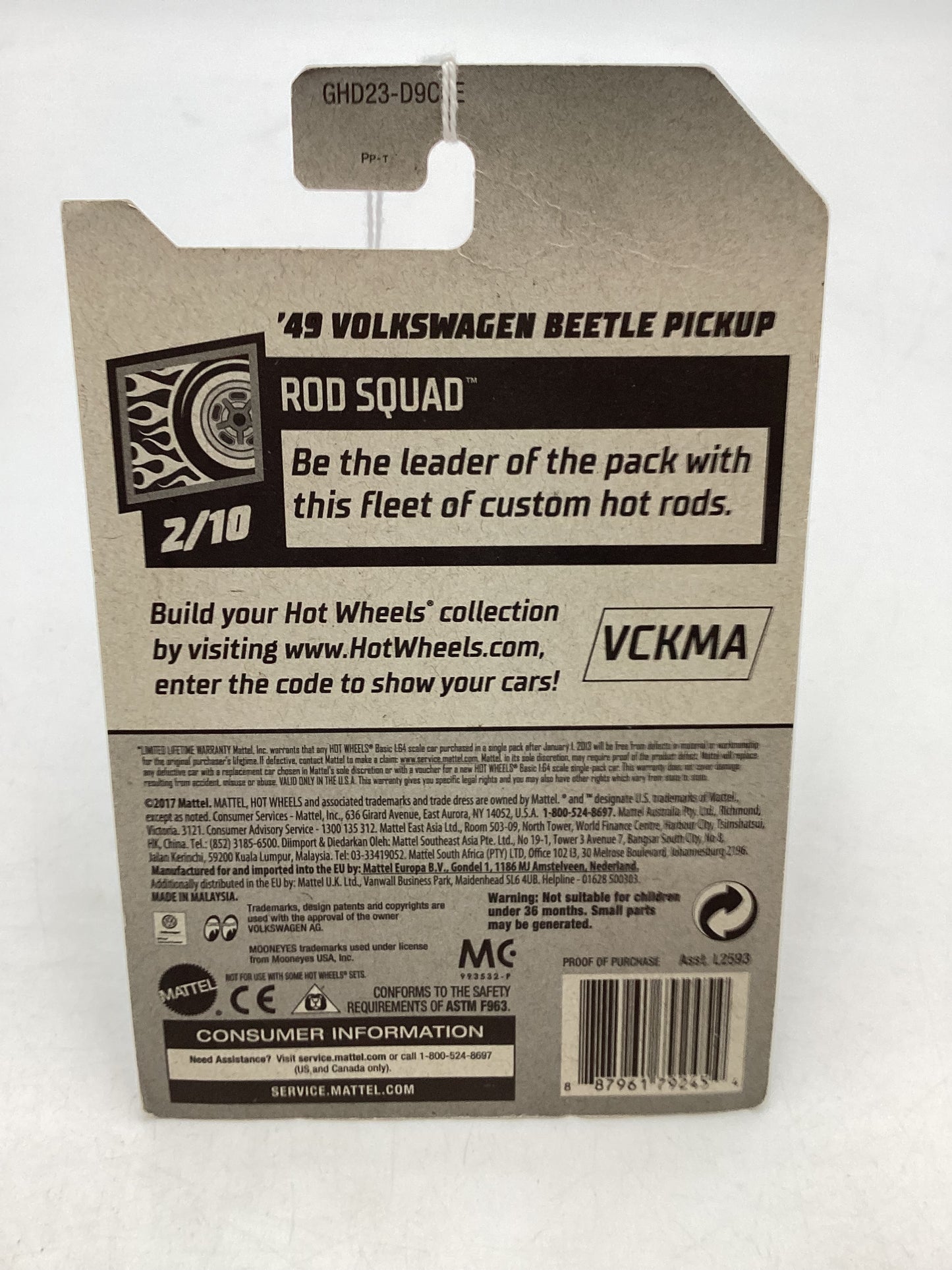 2020 Hot Wheels #095 49 Volkswagen Beetle Pickup Mooneyes 97G