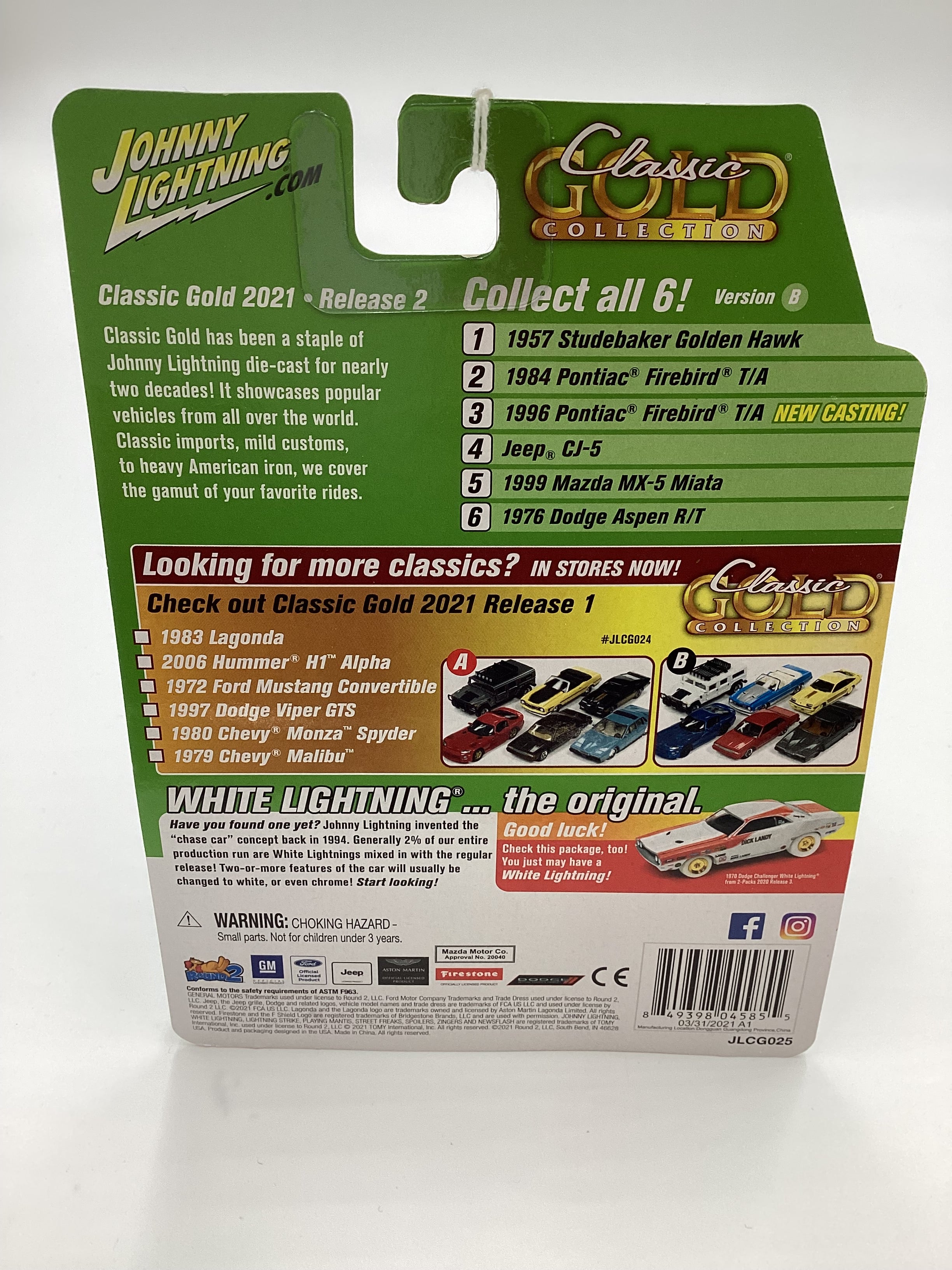 Johnny Lightning Classic Gold Collection Release 2 Version B 1999