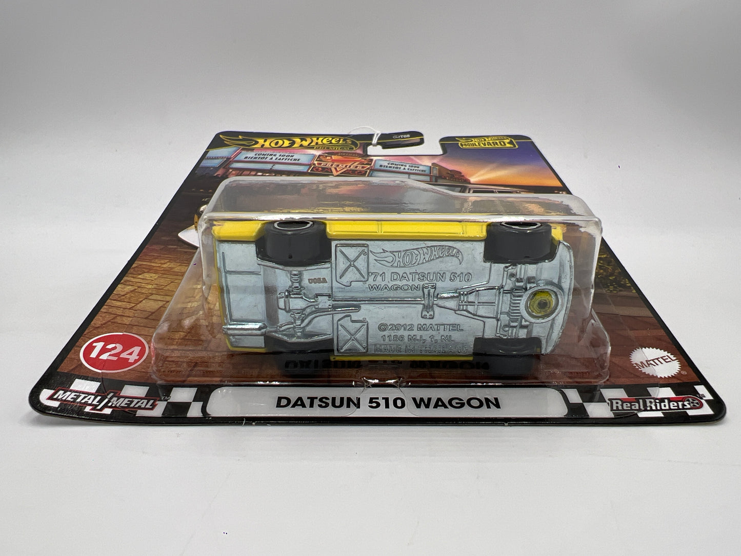 2025 Hot Wheels Premium Boulevard #124 Datsun 510 Wagon Black/Yellow 259C