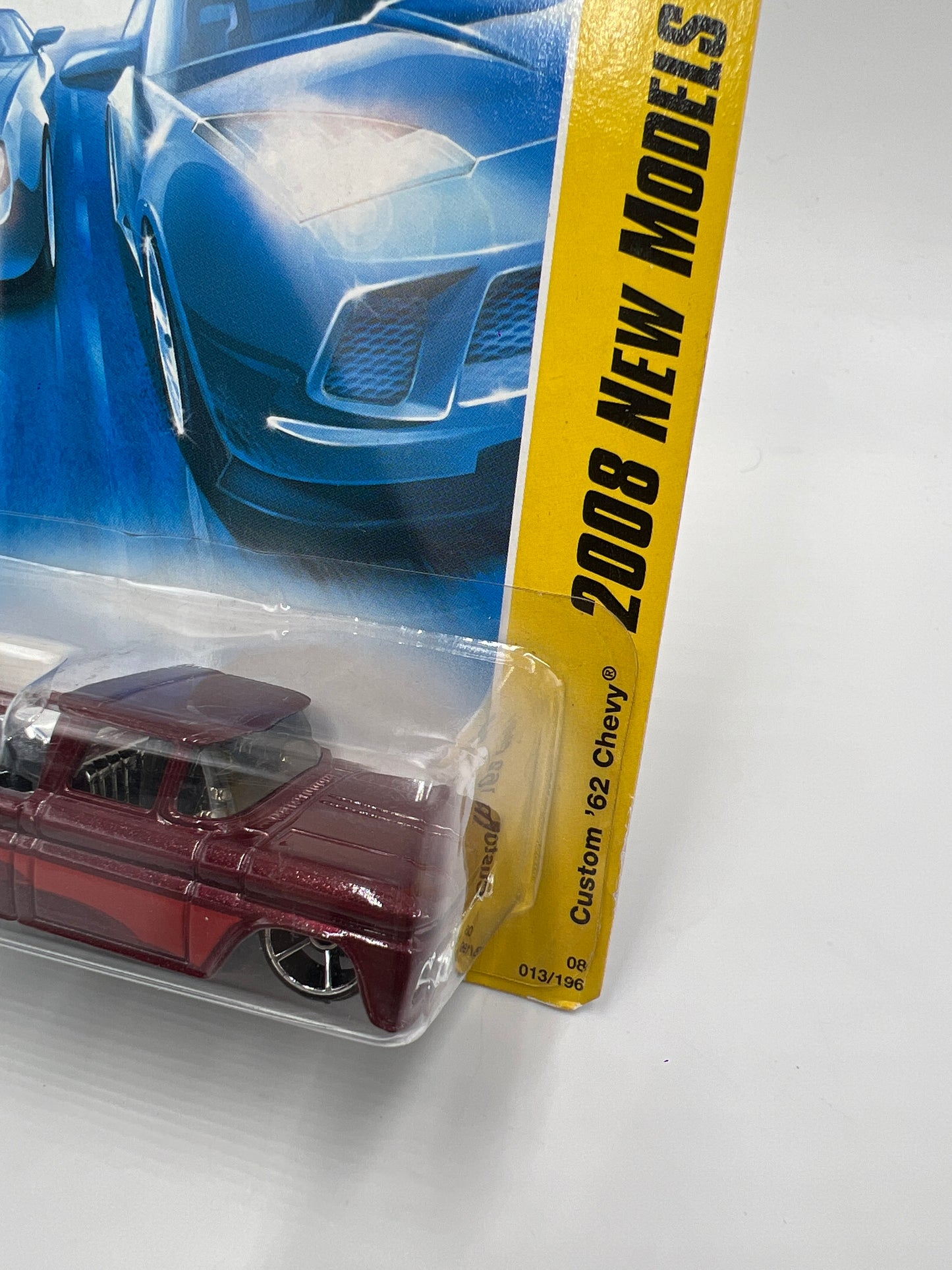 2008 Hot Wheels New Models #13 Custom 62 Chevy Dark Red W/Black Surf Board 7A