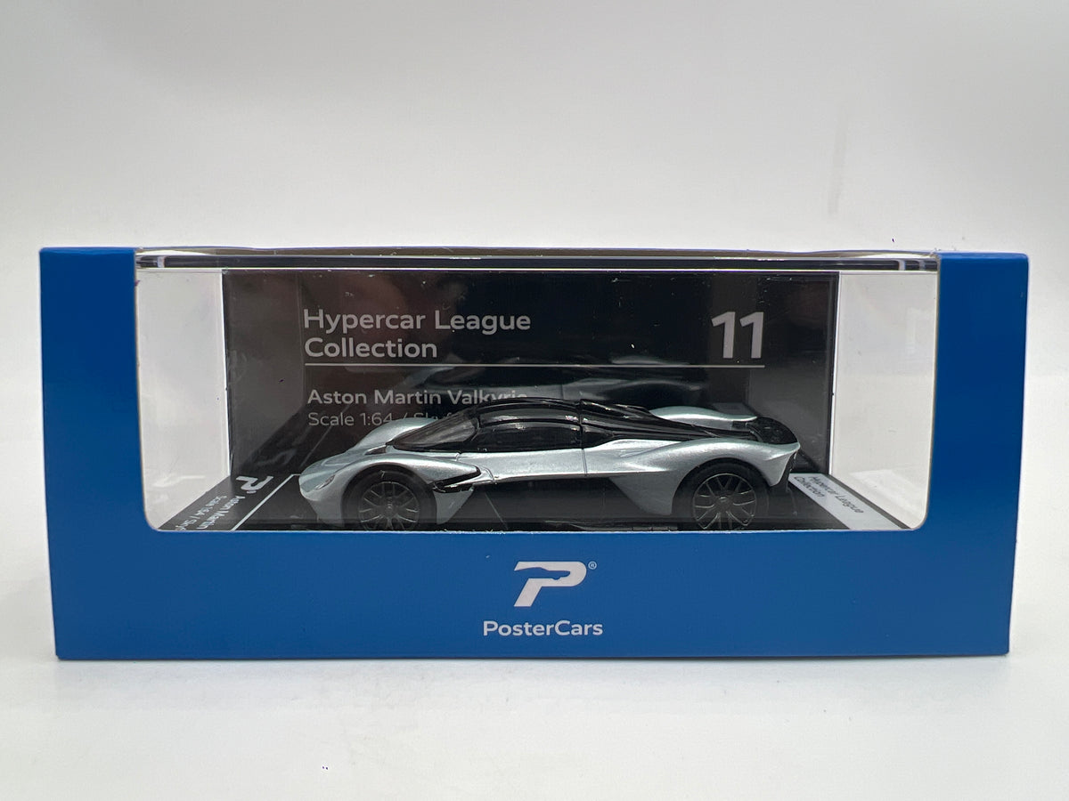 Poster Cars 1/64 Hypercar League Collection #11 Aston Martin Valkyrie Silver
