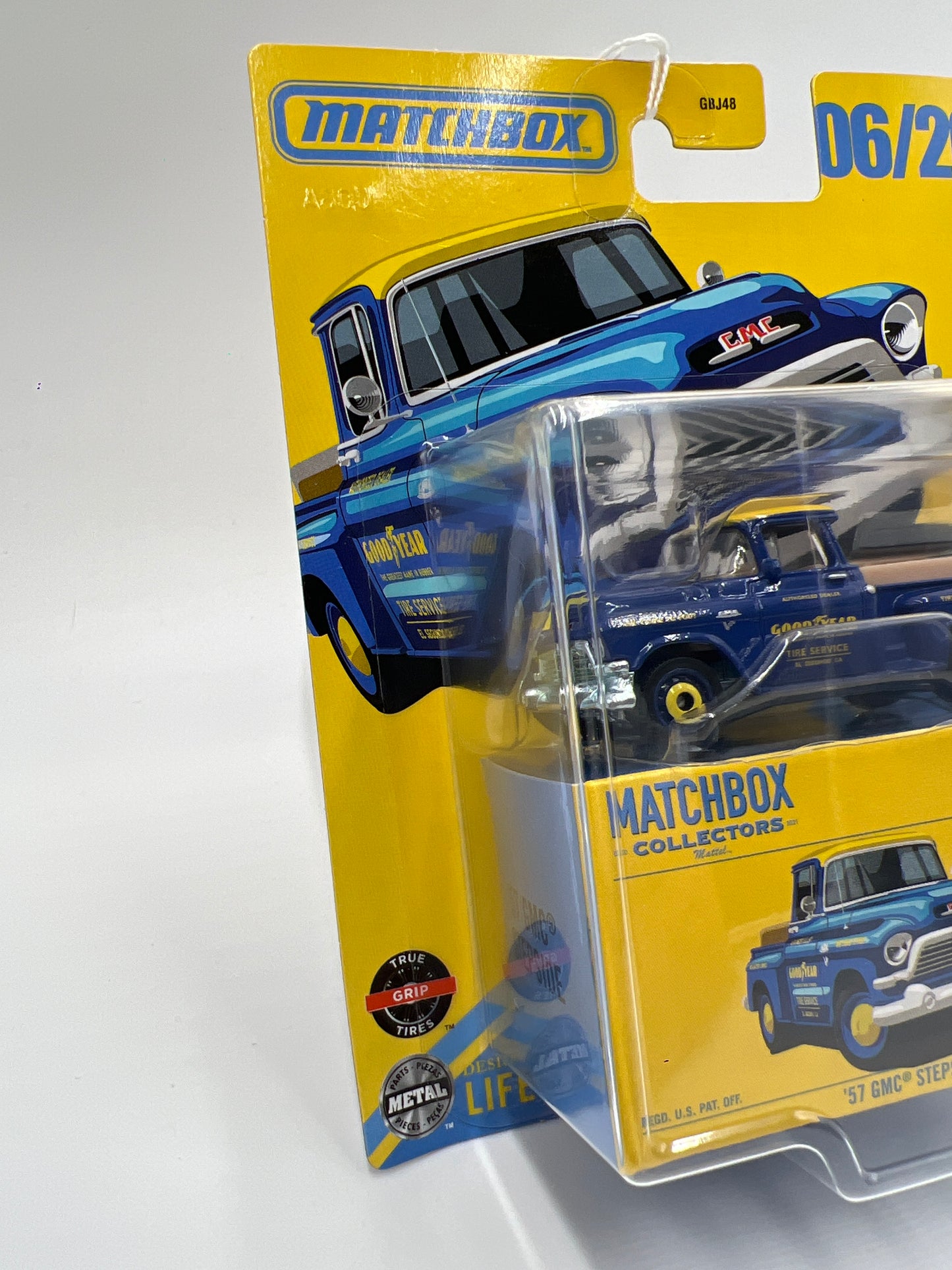 2025 Matchbox Collectors #6 57 GMC Stepside Blue Goodyear 169C