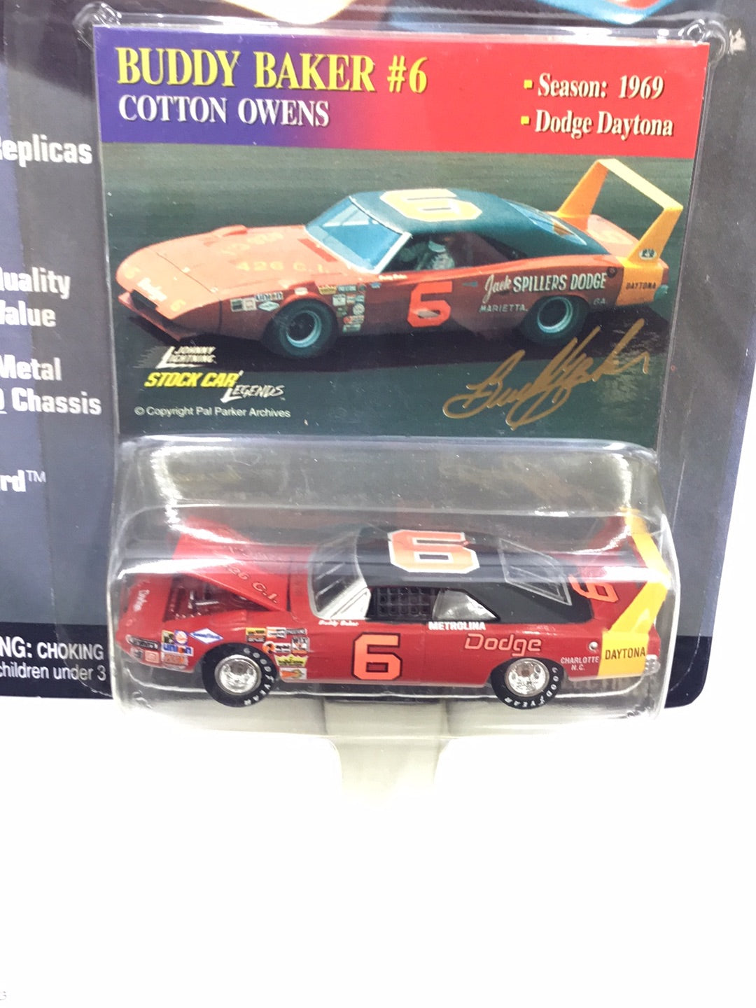 Johnny lightning Stock Car Legends #6 Buddy Baker Dodge Daytona QQ1