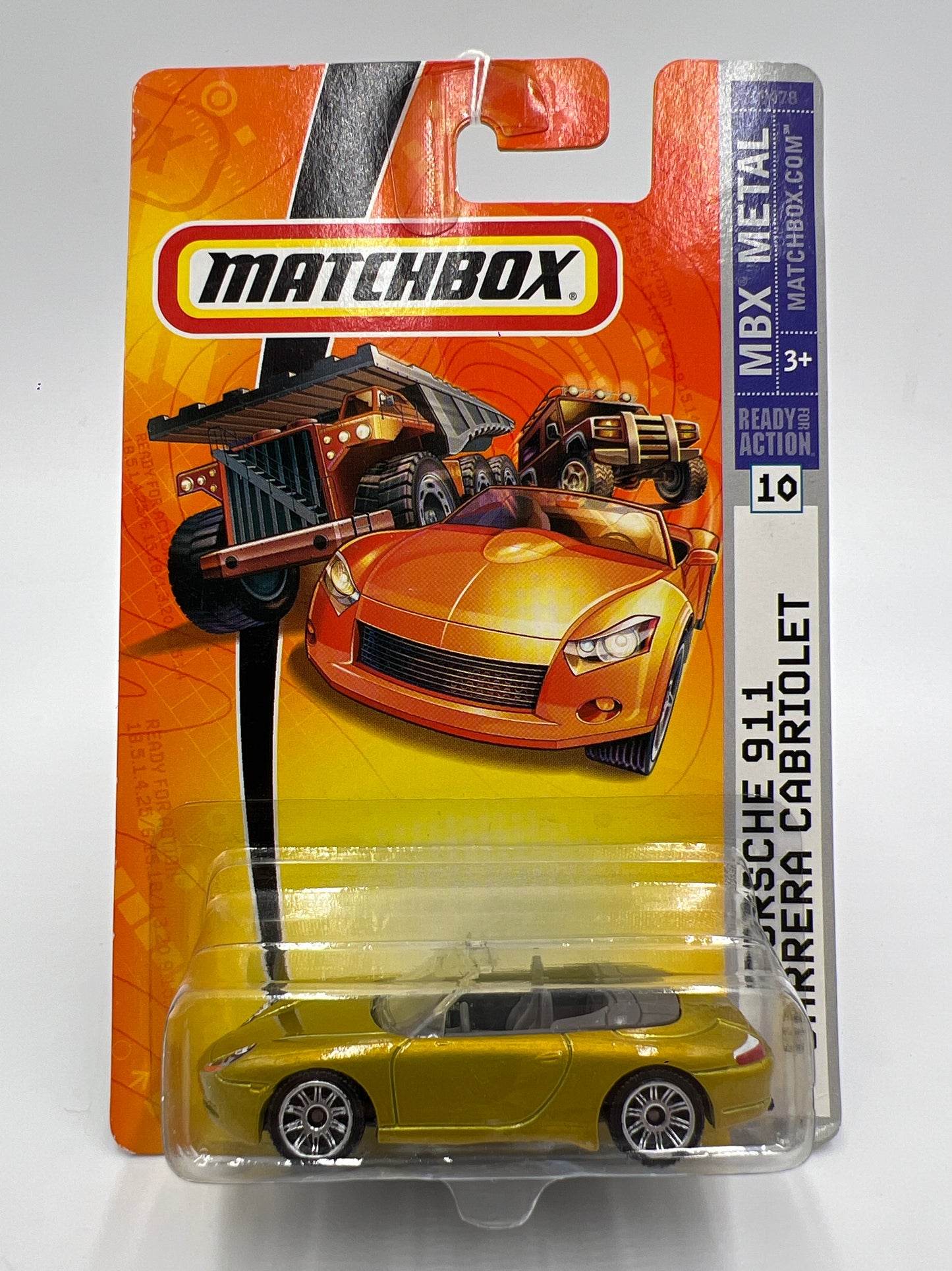 Matchbox MBX Metal #10 Porsche 911 Carrera Cabriolet Gold 209C
