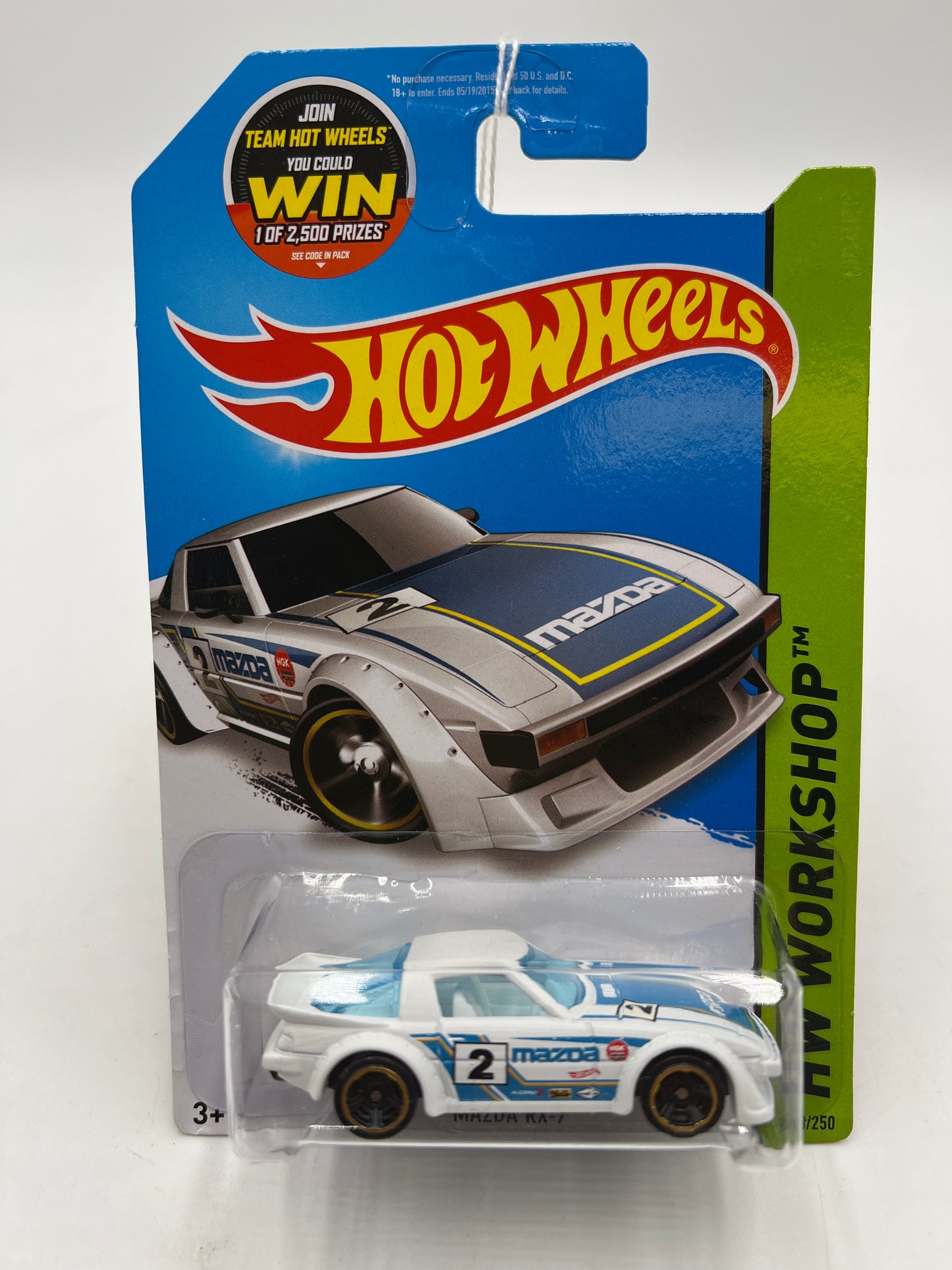 2015 Hot Wheels Workshop #193 Mazda RX7 White 86B