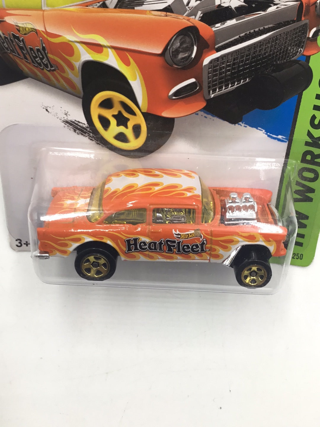 2015 Hot Wheels #207 55 Chevy Bel Air Heat Fleet Gasser S3