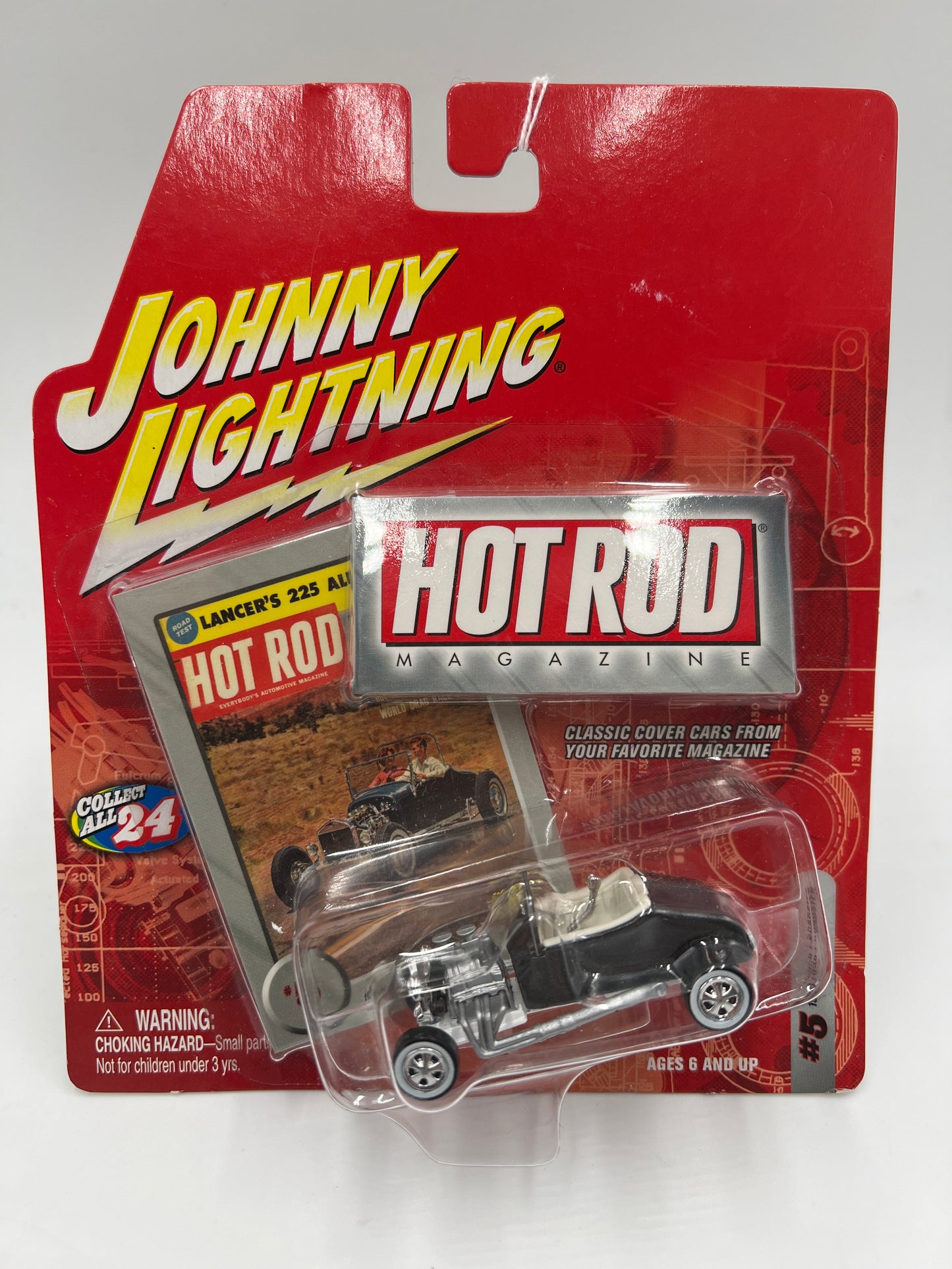 Johnny Lightning White Lightning Chase Hot Rod Magazine #5 1927 Ford T-Roadster Black