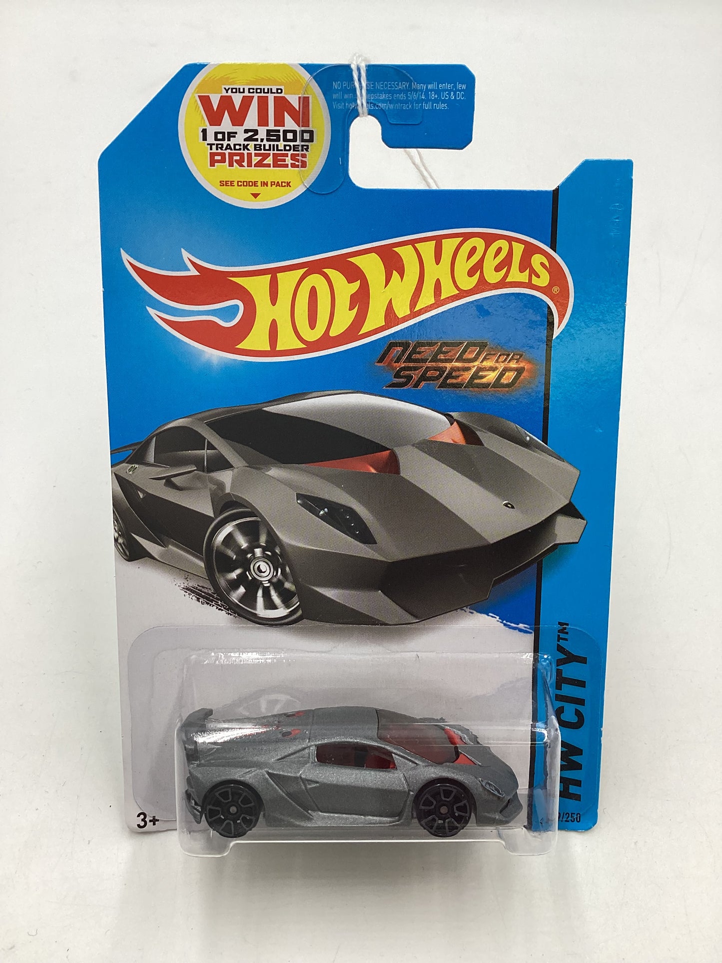 2014 Hot Wheels #39 Lamborghini Sesto Elemento Gray Need for Speed 102B