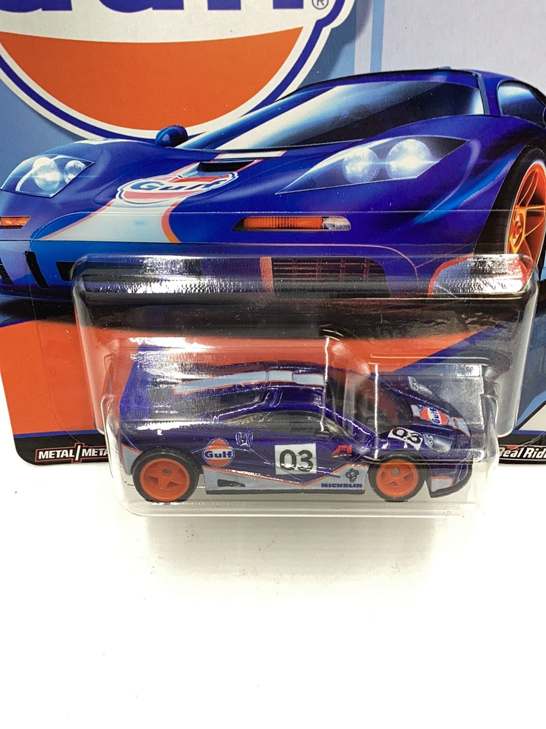 HOT WHEELS GULF McLaren F1 GTR 5/5 245A (Bad Card)