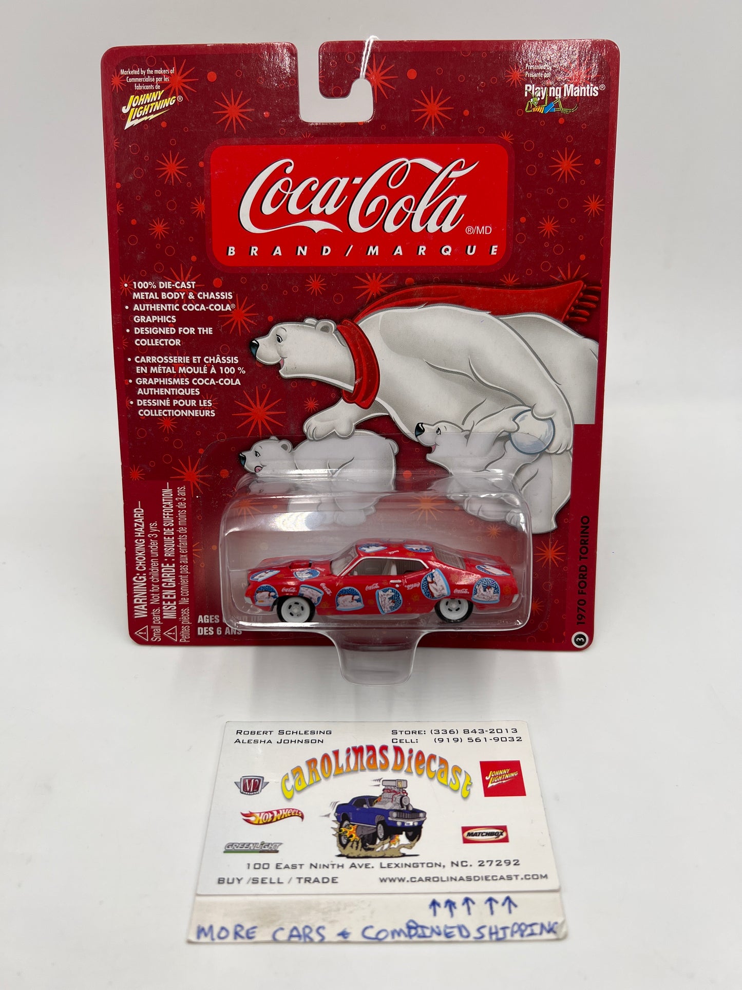 Johnny Lightning White Lightning Chase Coca Cola #3 1970 Ford Torino Red