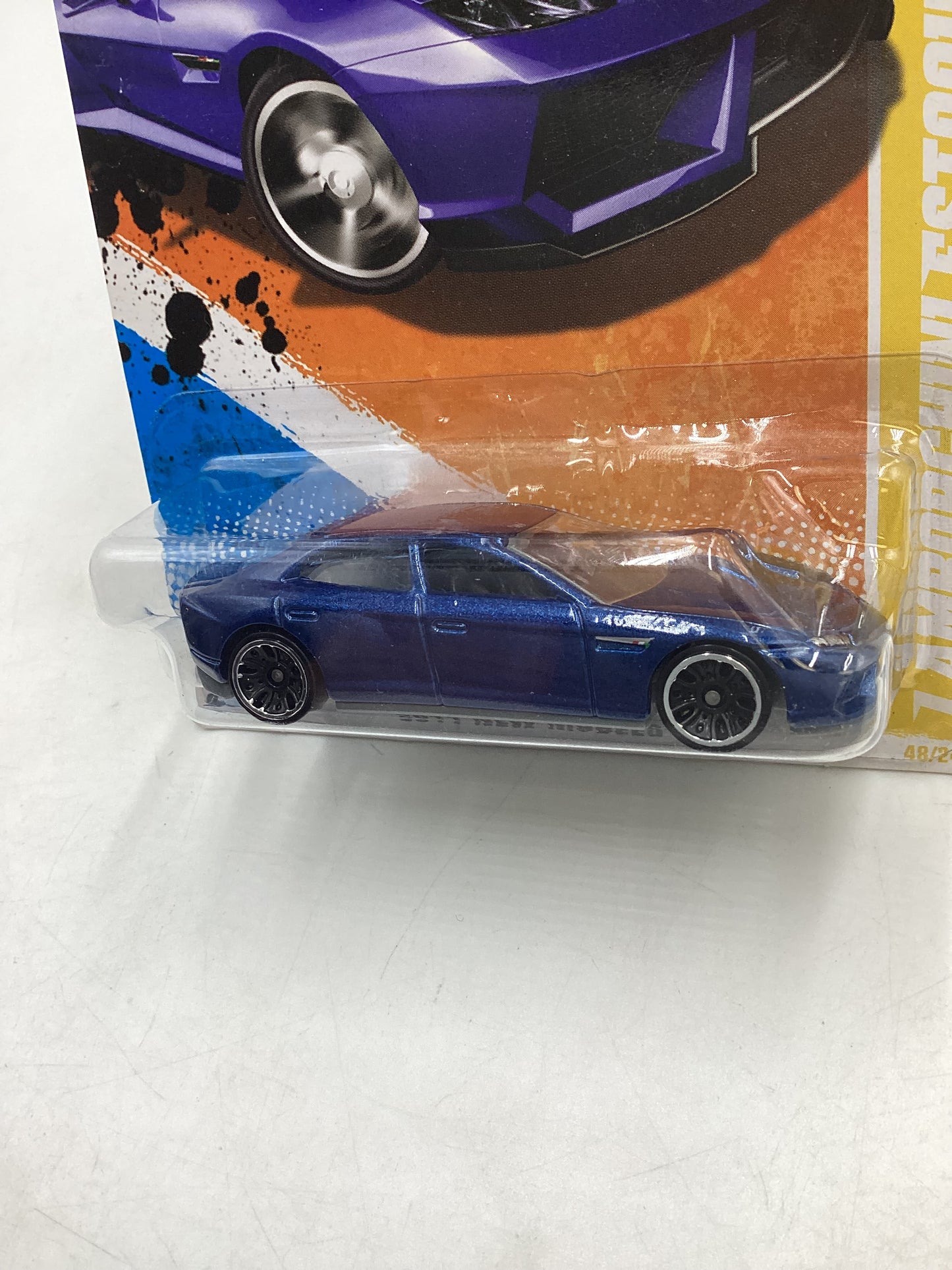 2011 Hot Wheels #48 Lamborghini Estoque Blue Factory Sealed