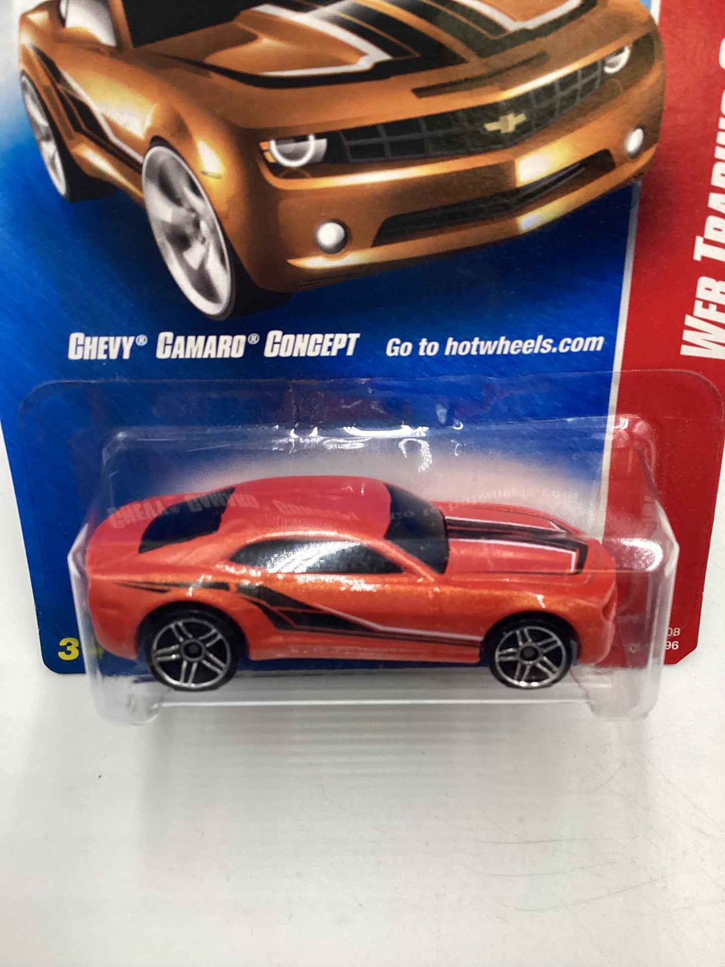 2008 Hot Wheels Web Trading Cars #77 Chevy Camaro Concept Orange 5F