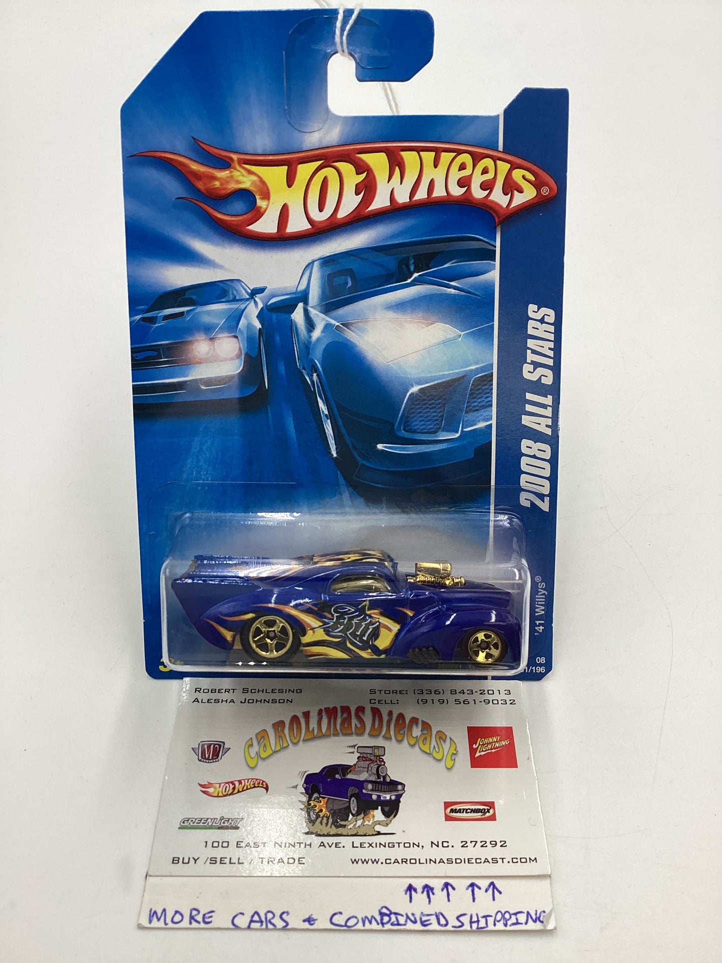 2008 Hot Wheels All Stars #61 41 Willy’s Blue AA3