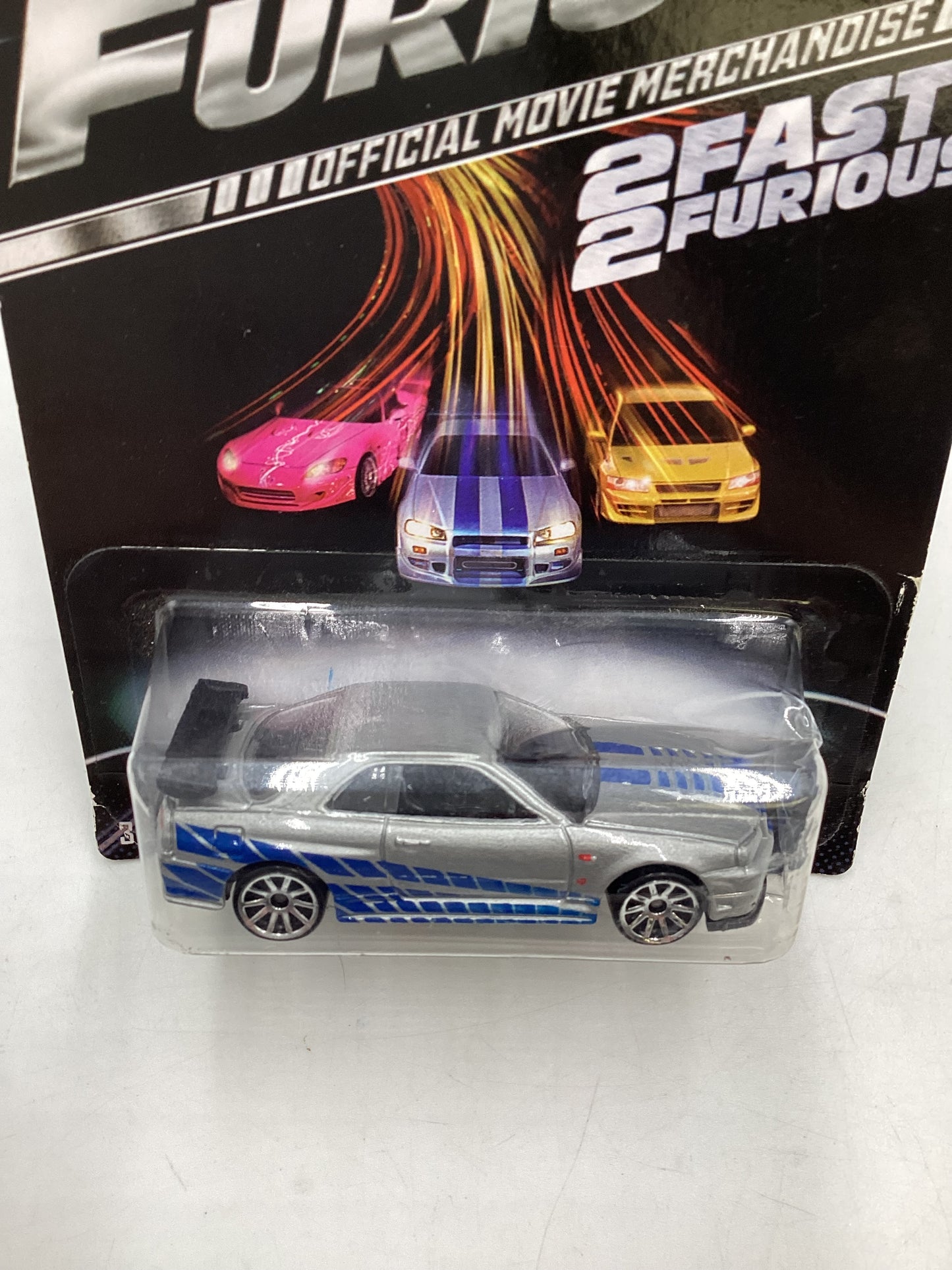 Hot wheels Fast and Furious Nissan skyline GT-R (R34) Black Wing VHTF CRUSHED BLISTER WITH Protector