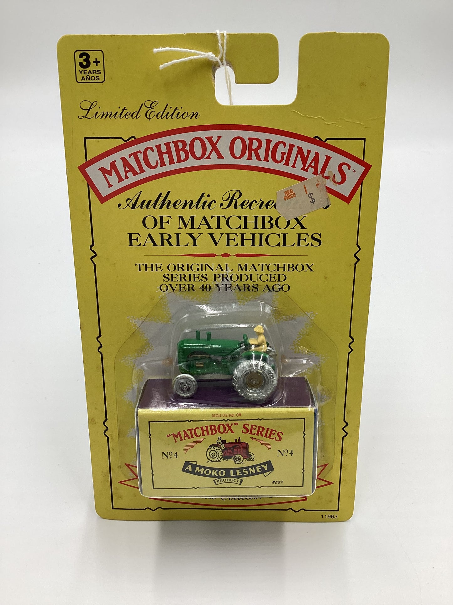 1992 Matchbox Originals No.4 Massey Harris Tractor Green (SR)