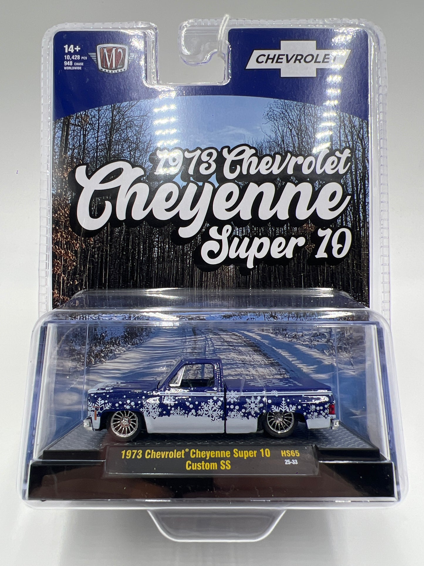 M2 Machines Hobby Exclusive 1973 Chevrolet Cheyenne Super 10 Custom SS Blue HS65