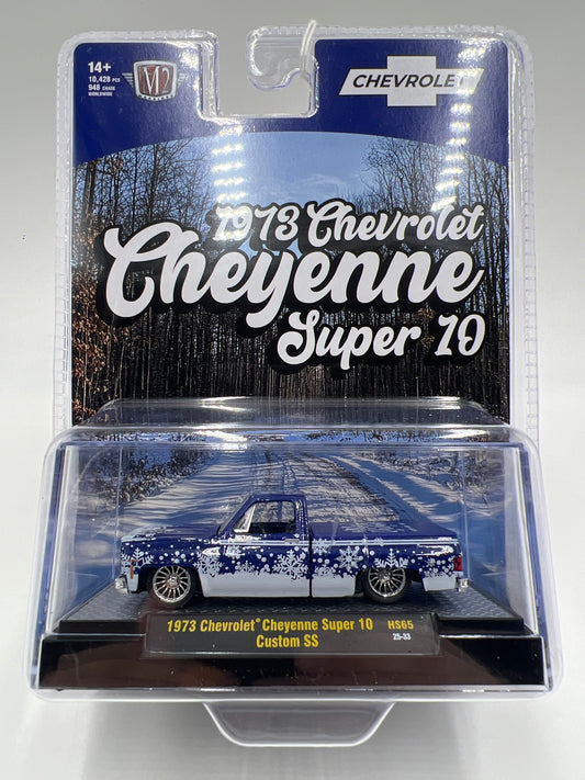 M2 Machines Hobby Exclusive 1973 Chevrolet Cheyenne Super 10 Custom SS Blue HS65