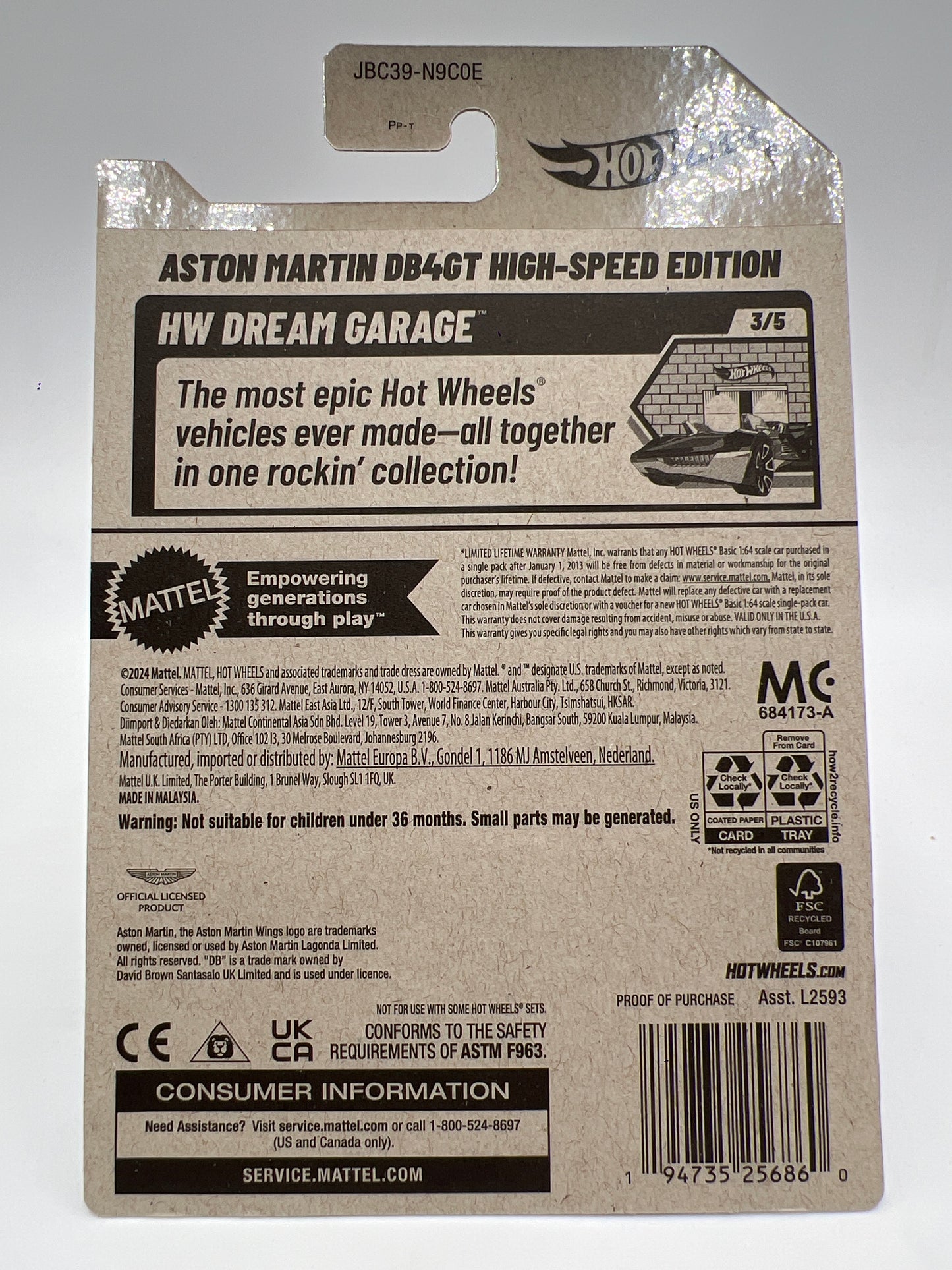 2025 Hot Wheels Factory Sealed Super Treasure Hunt #107 Aston Martin DB4GT High-Speed Edition Gold W/Protector