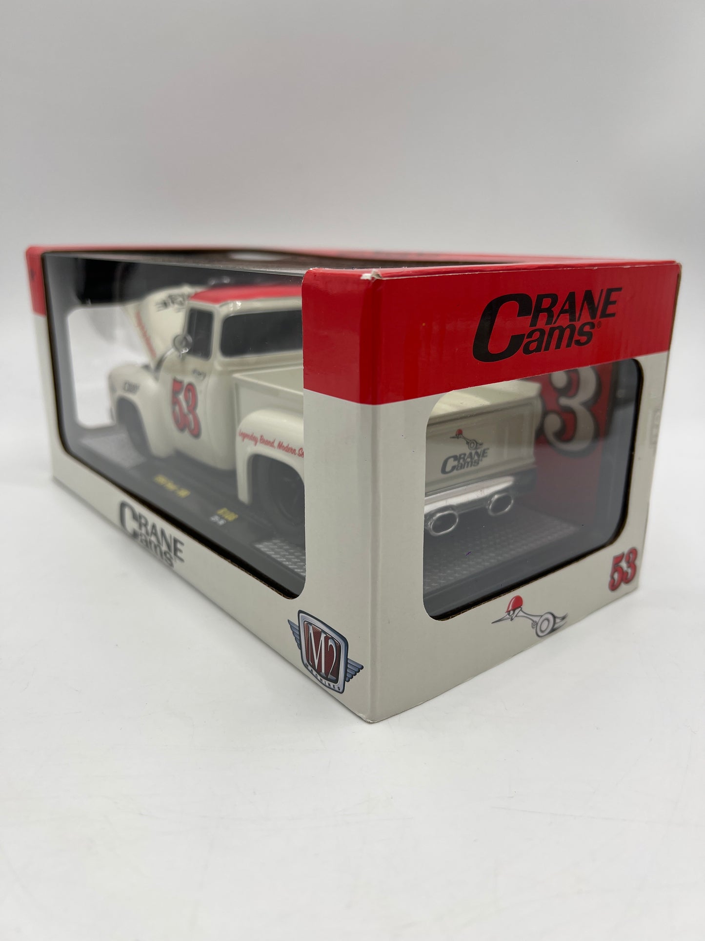 M2 Machines 1/24 Crane Cams 1956 Ford F-100 White/Red R108