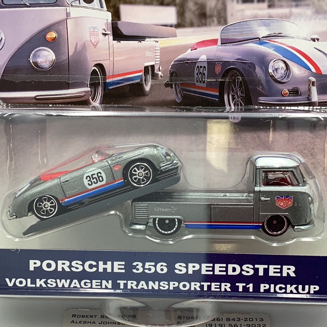 Hot wheels car culture team transport #1 Porsche 356 Speedster Volkswagen T1 pickup 245D