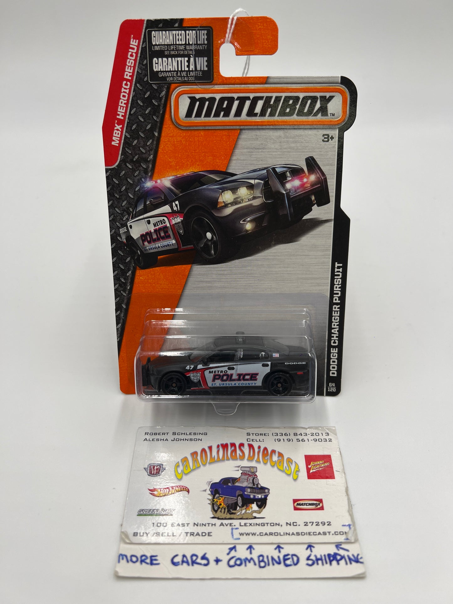 Matchbox MBX Heroic Rescue #64 Dodge Charger Pursuit Black 206F