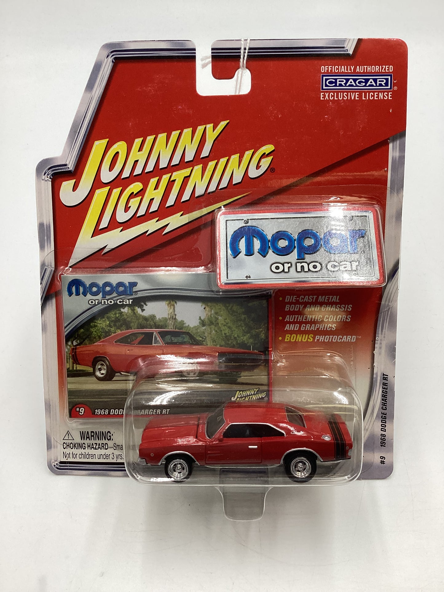 Johnny Lightning Mopar Or No Car #9 1968 Dodge Charger R/T Red 185C