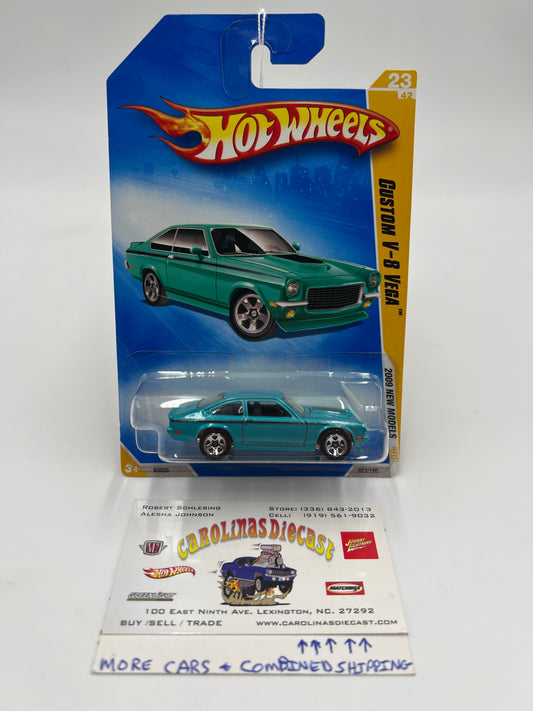 2009 Hot Wheels New Models #23 Custom V-8 Vega Light Blue 9H