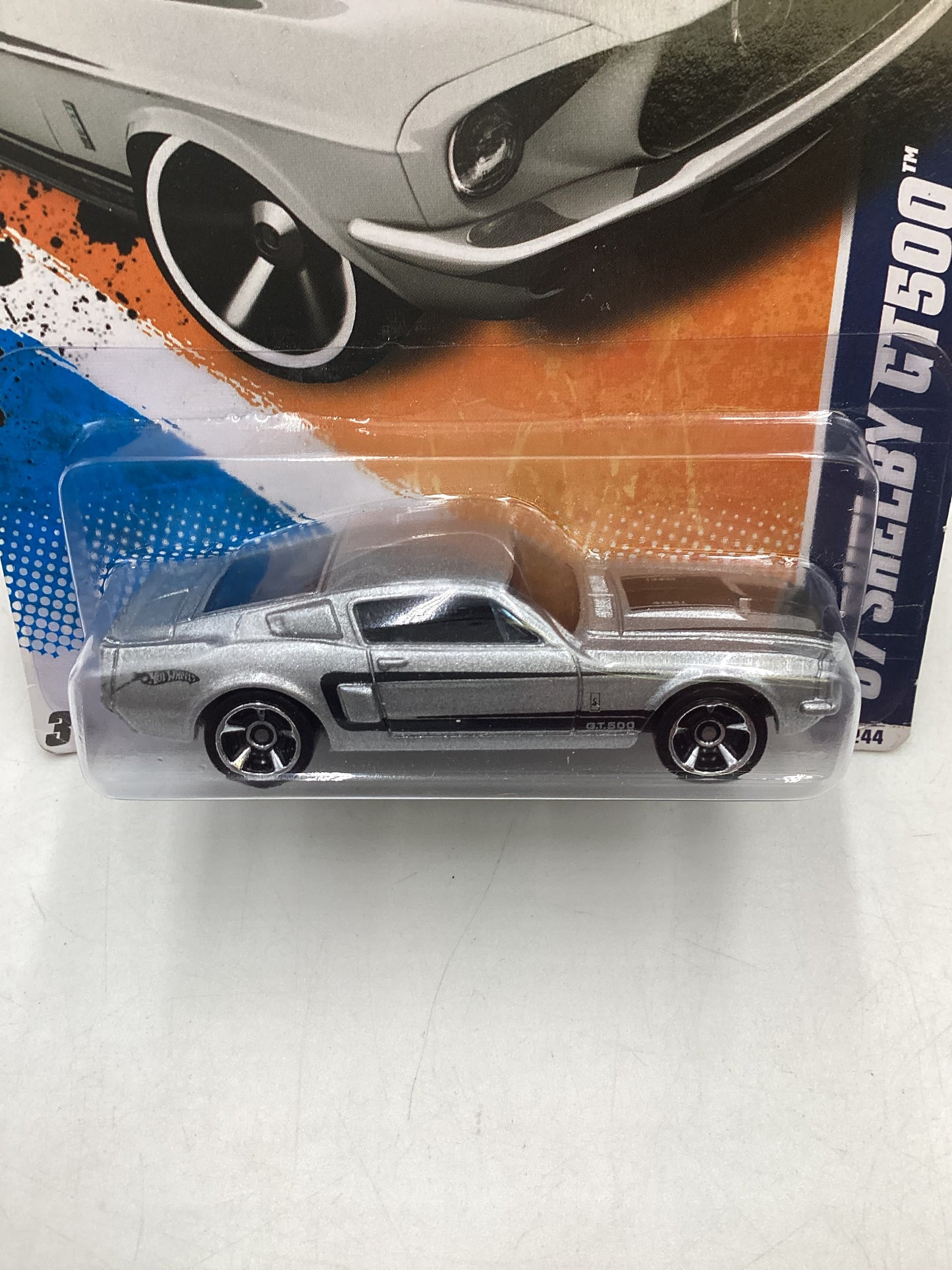 2011 Hot Wheels #101 67 Shelby GT 500 Silver Walmart Exclusive 237F