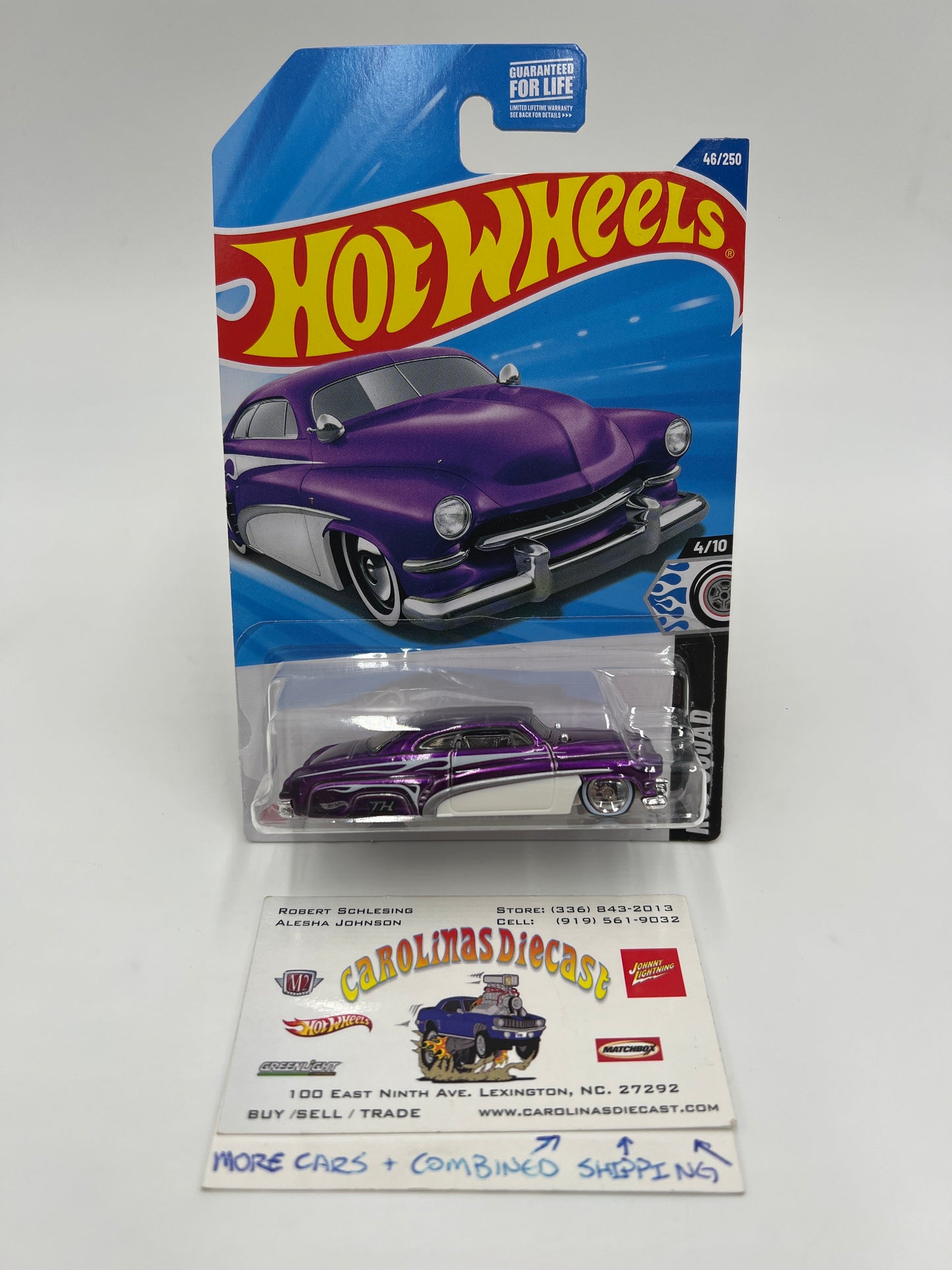 2025 Hot Wheels C Case Super Treasure Hunt #46 Hirohata Merc Purple W/Protector Small Crack In Blister